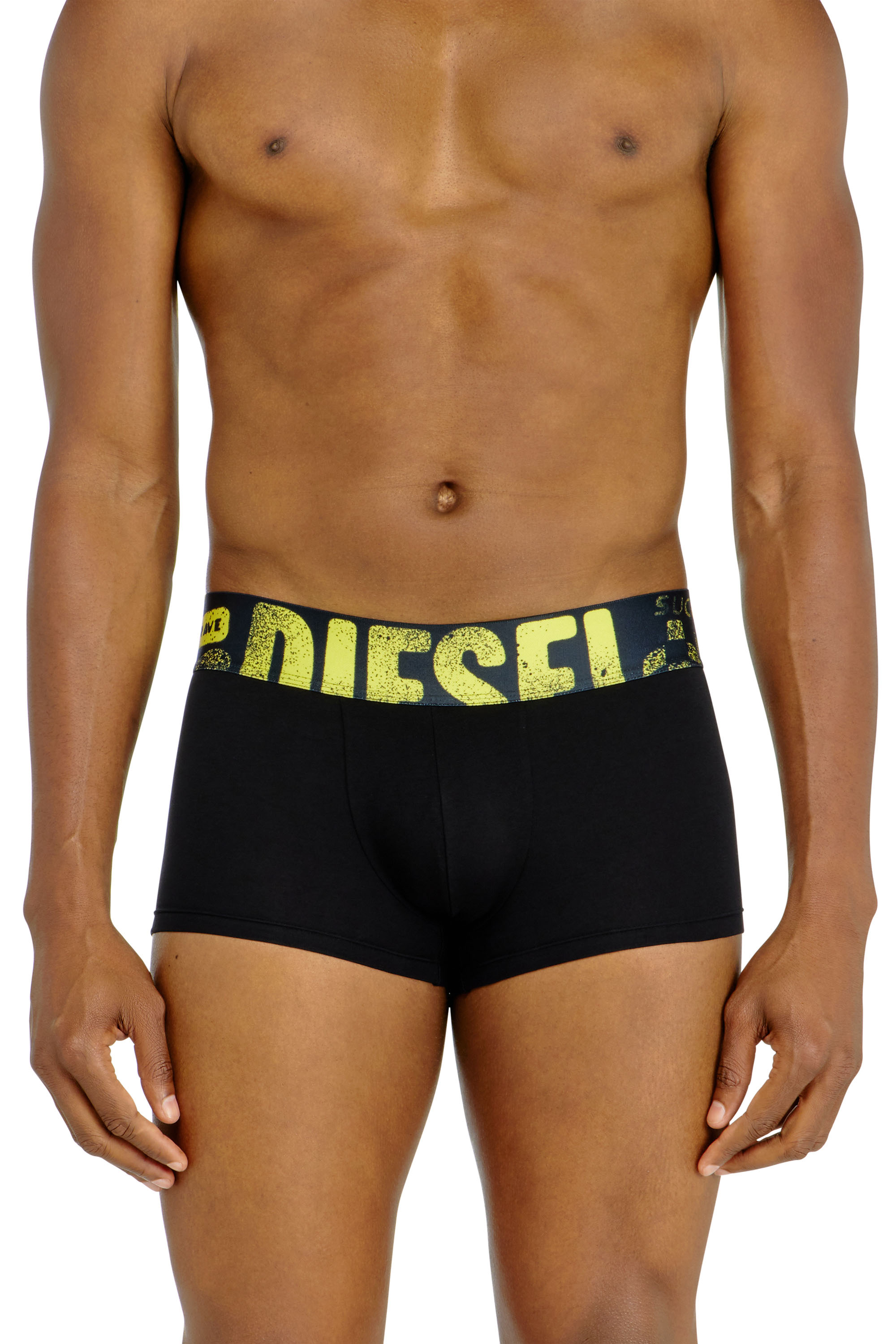 Diesel - DAMIEN-D-POP-55, Male's ボクサーパンツ in ブラック/イエロー - 3