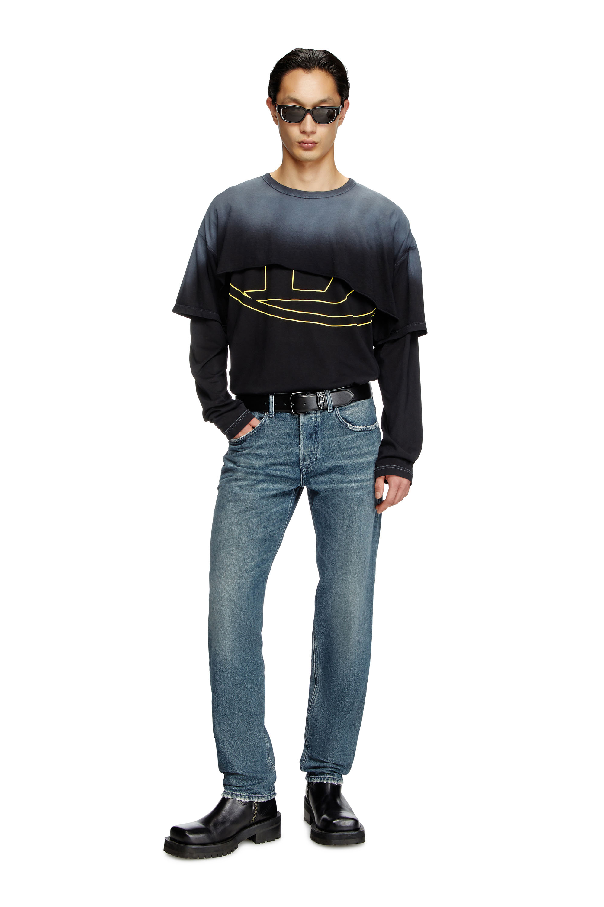 Diesel - Male's Regular Jeans 2023 D-Finitive 007Y7, ミディアムブルー - 1