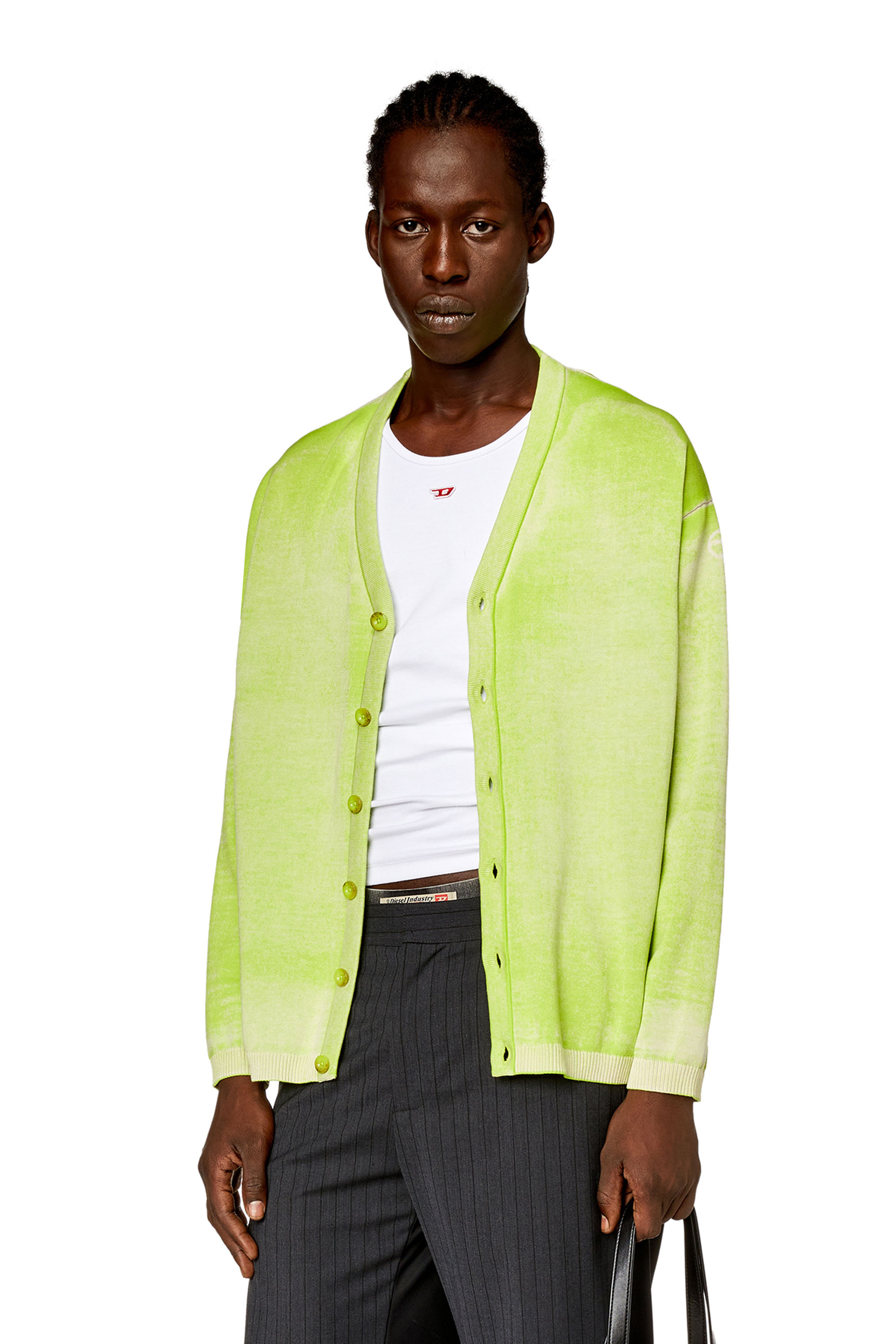 Diesel - K-LARENCE-CARDIGAN-B, 蛍光グリーン - Image 1