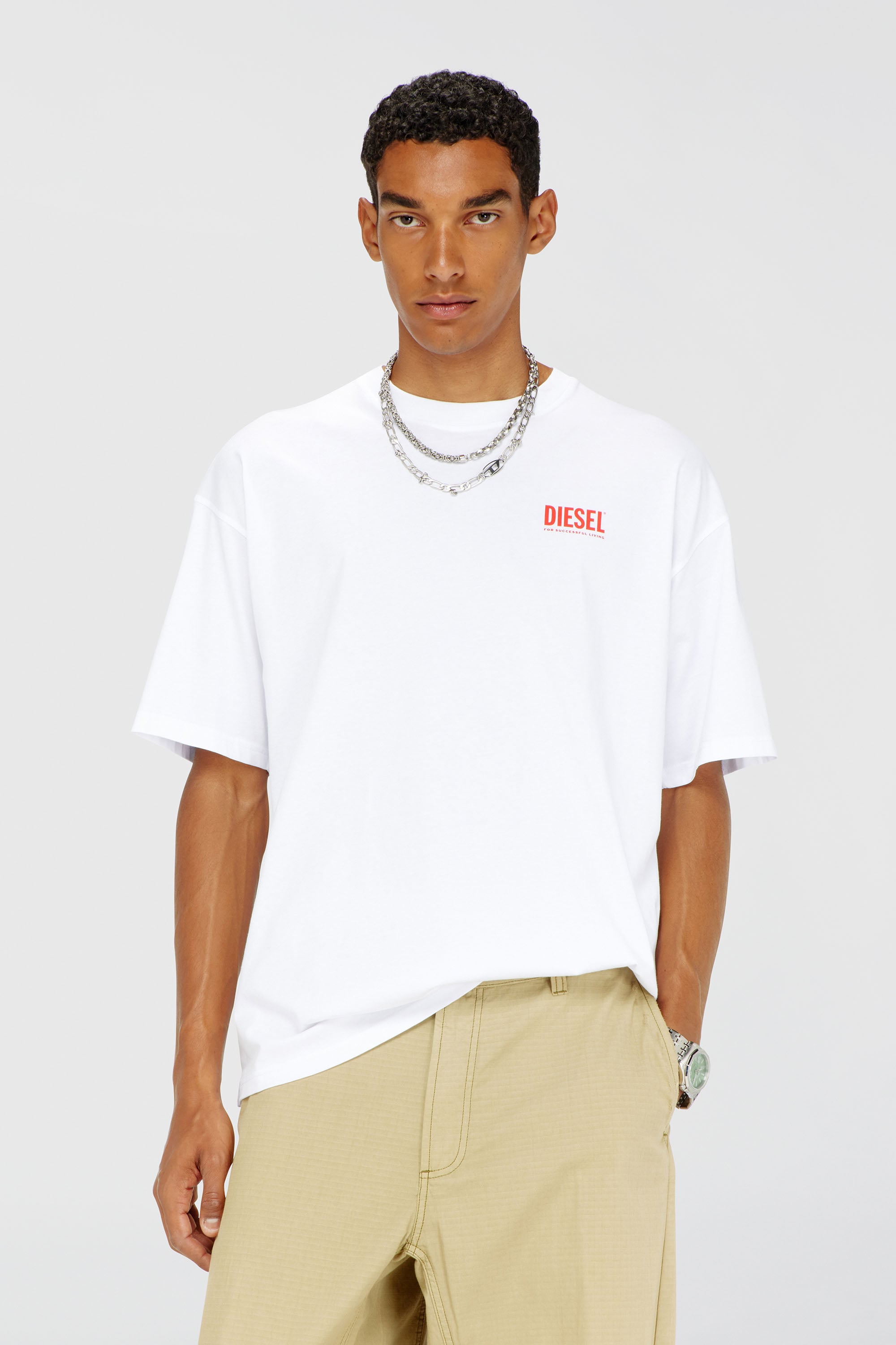 Diesel - T-BOXT-BISK, Male's Tシャツ in ホワイト - 3