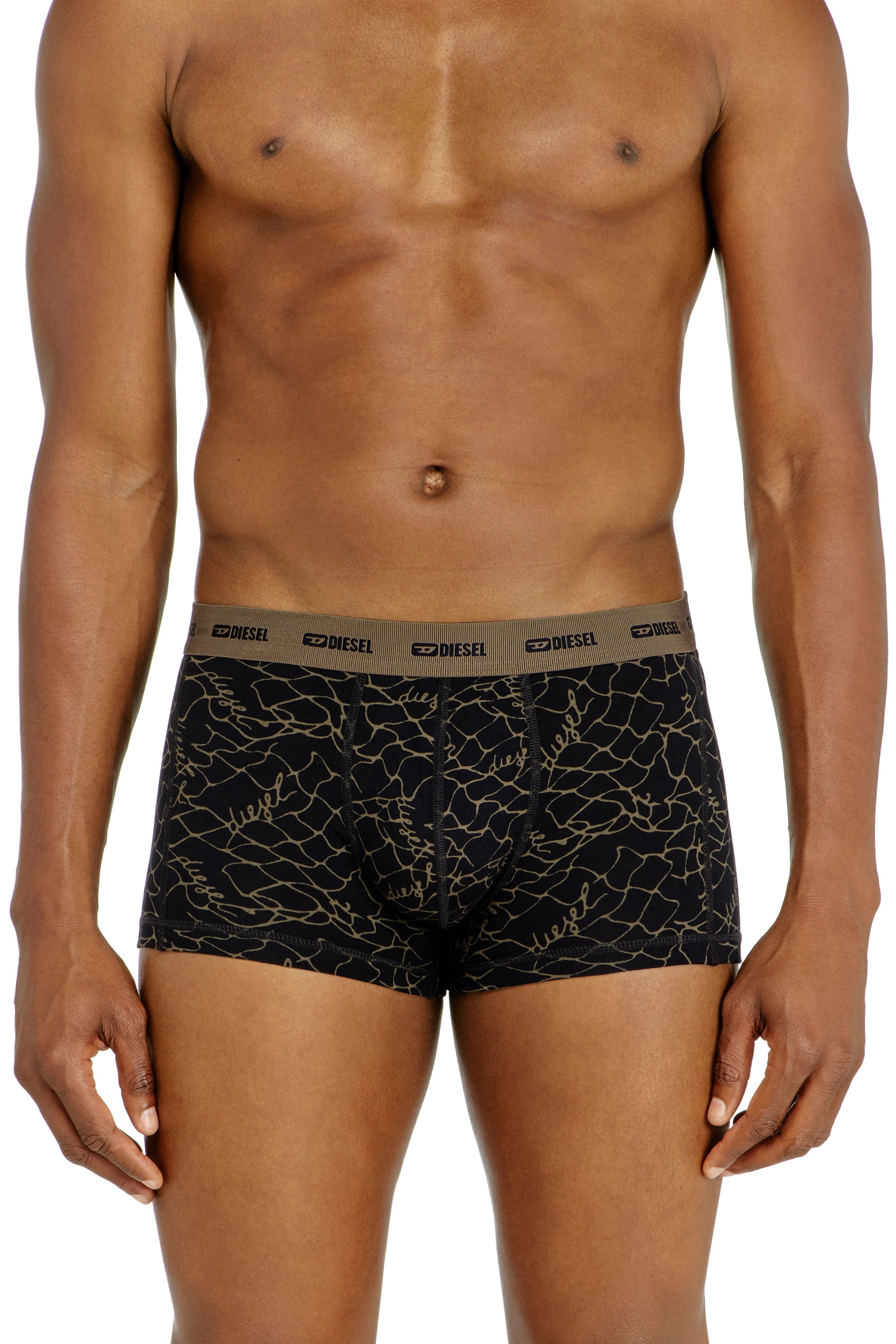 Diesel - DAMIEN-UTLT-3PACK, Male's ボクサーパンツ 3枚パック in ブラック/ベージュ - 1