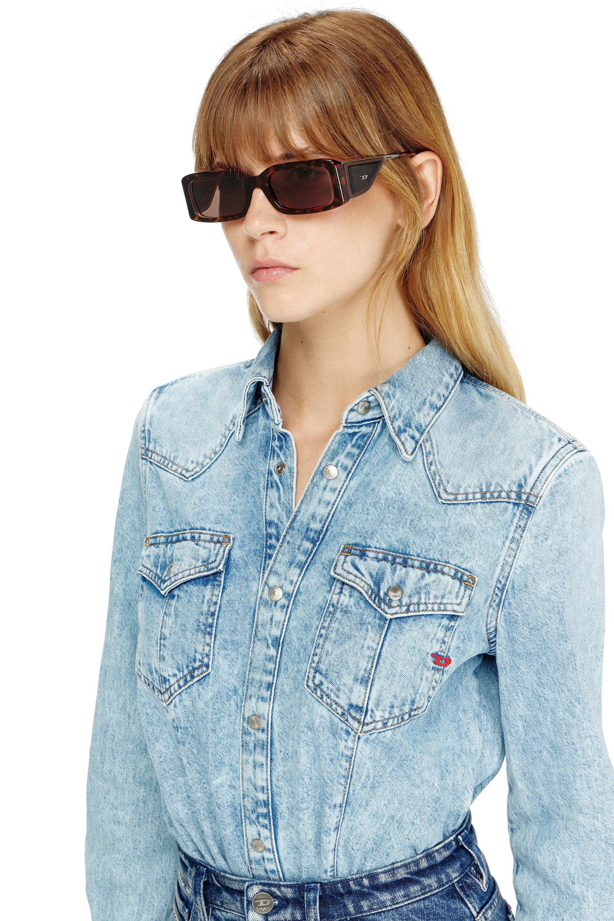 Diesel - 0DL2017U, Unisex's Rectangle sunglasses in ブラウン - 4
