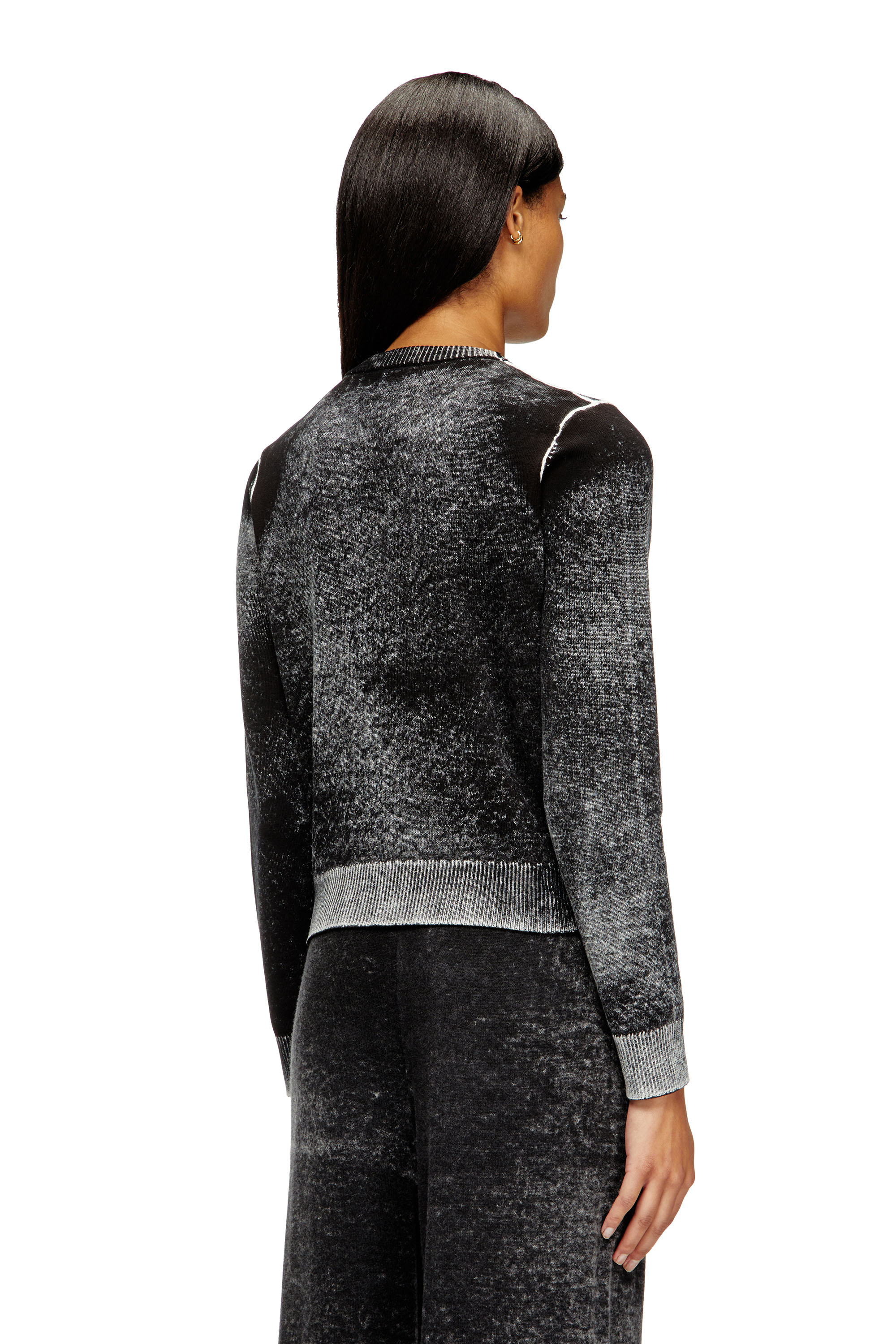 Diesel - M-LOVRE, Female's プルオーバーニット in グレー/ブラック - 5