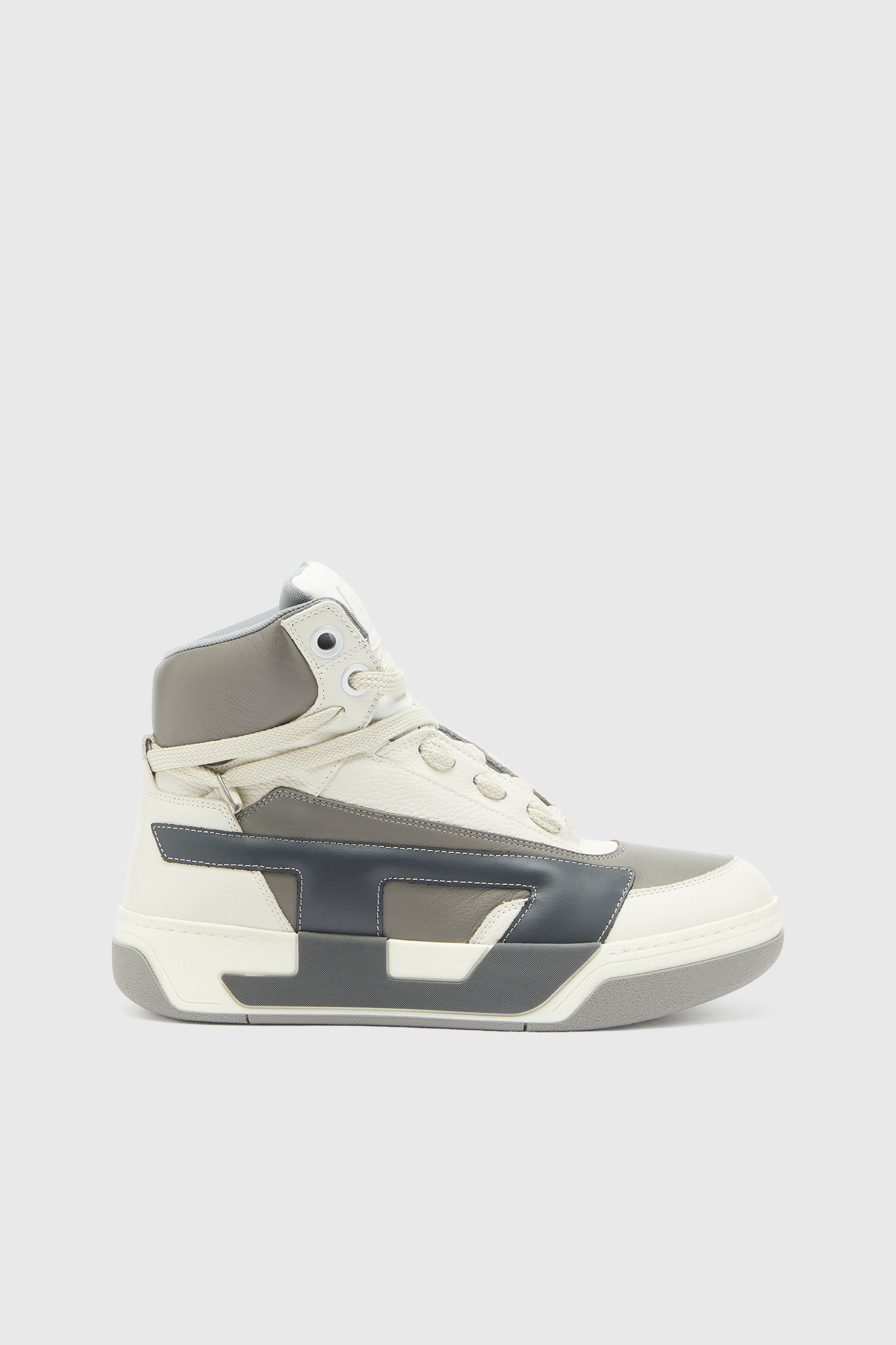 Diesel - S-D-OLLIE MID, Male's ミッドカットスニーカー in ホワイト/グレー - 1