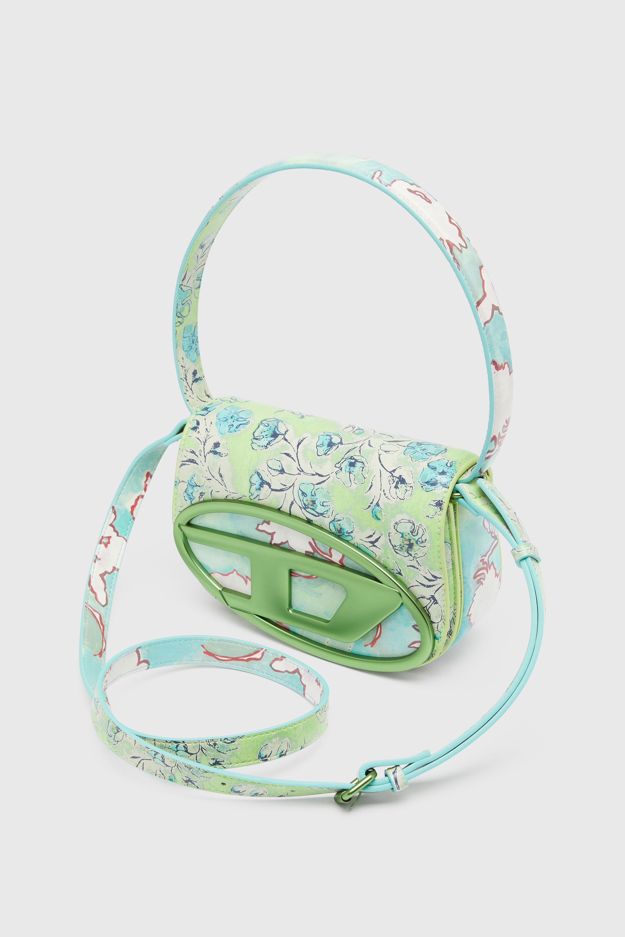 Diesel - 1DR, Female's 1DR-Iconic shoulder bag with floral print in グリーン - 6