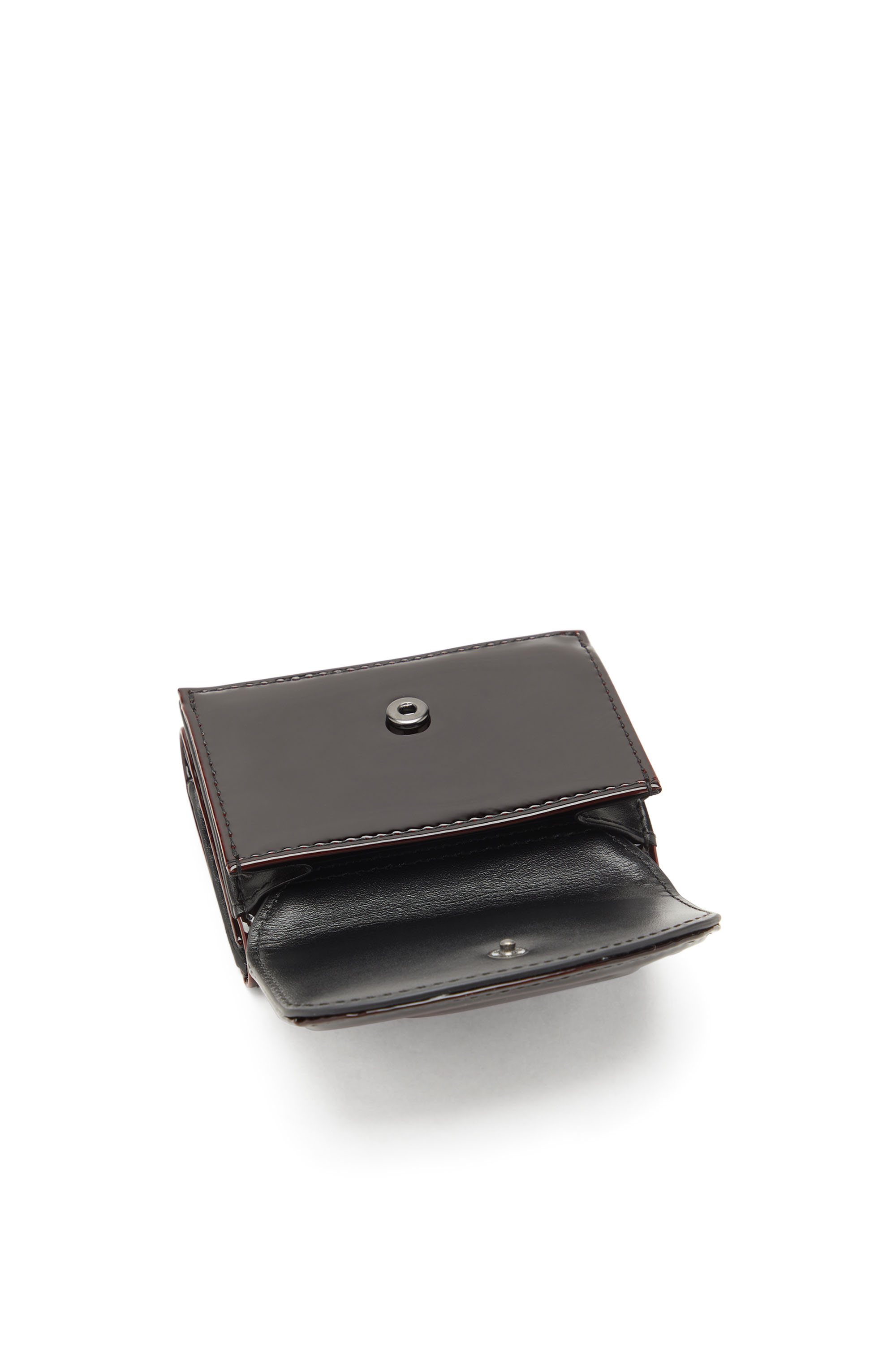 Diesel - 1DR  TRI FOLD COIN XS II, Female's Tri-fold wallet in liquid PU in バーガンディー - 4