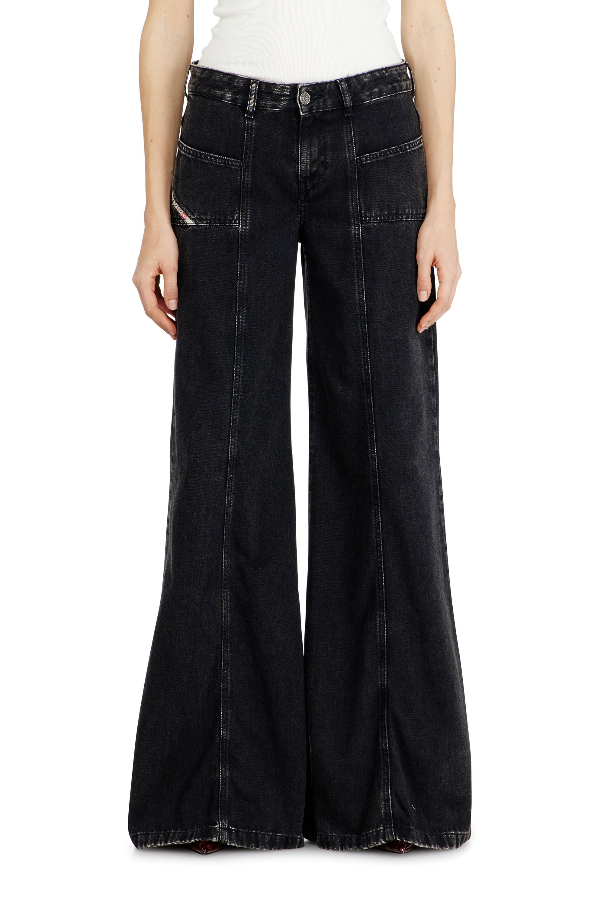 Diesel - Female's Flare Jeans D-Akii 068HN, ブラック/ダークグレー - 3
