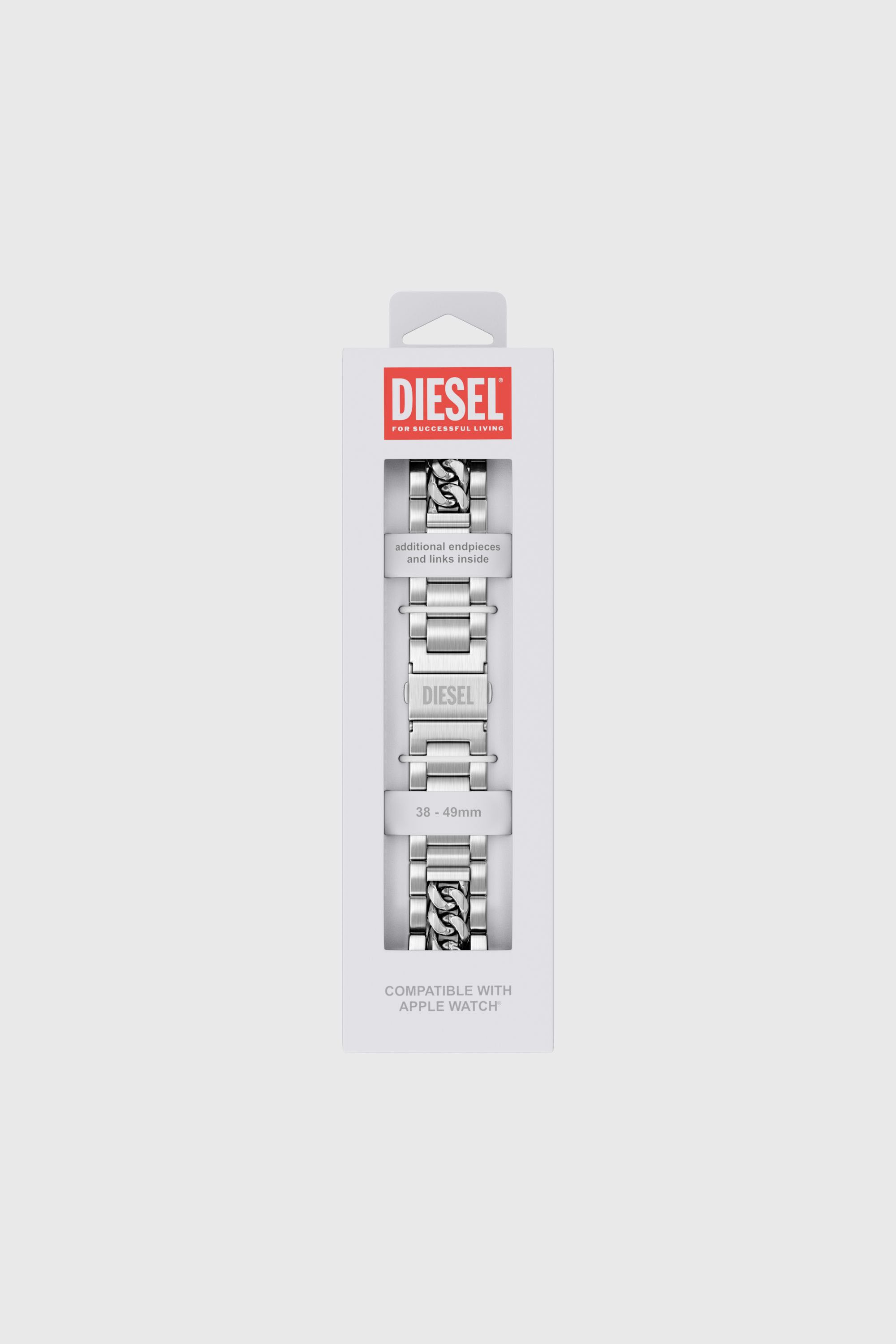 Diesel - DSS027 WATCH, Male's Stainless steel watch band for apple watch&reg;, 38-49mm in シルバー - 2
