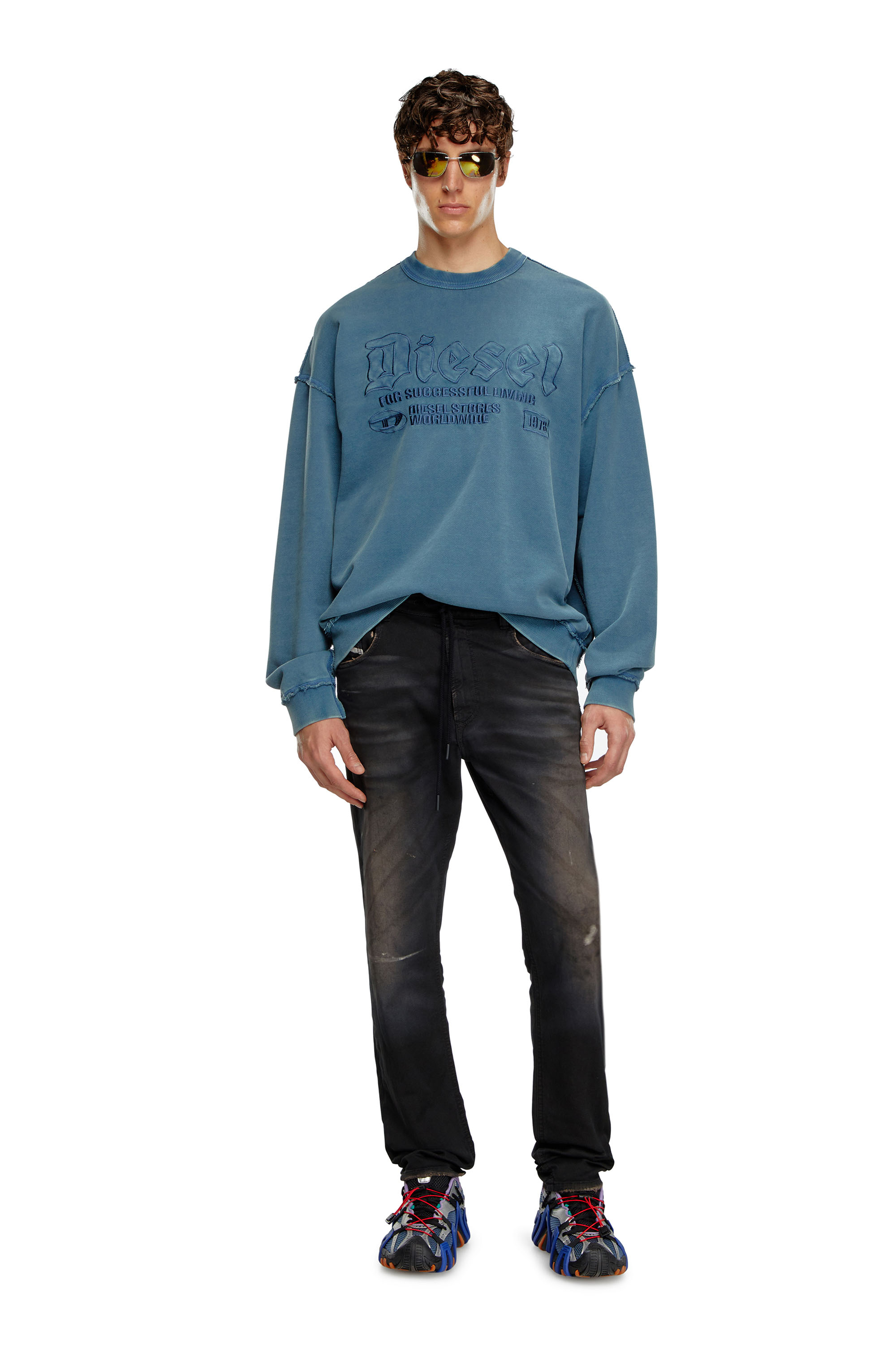 Diesel - Male's Regular 2030 D-Krooley Joggjeans® 068LW, ブラック - 1