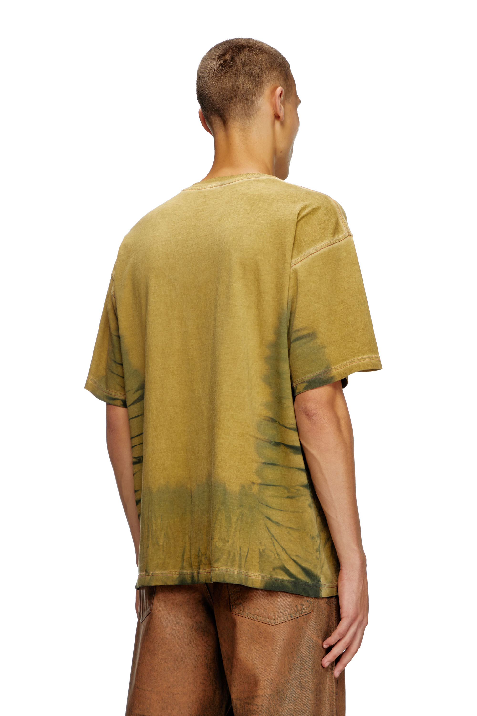 Diesel - T-BOXT-R24, Male's Tie-dye T-shirt with spotlight print in ライトブラウン - 4