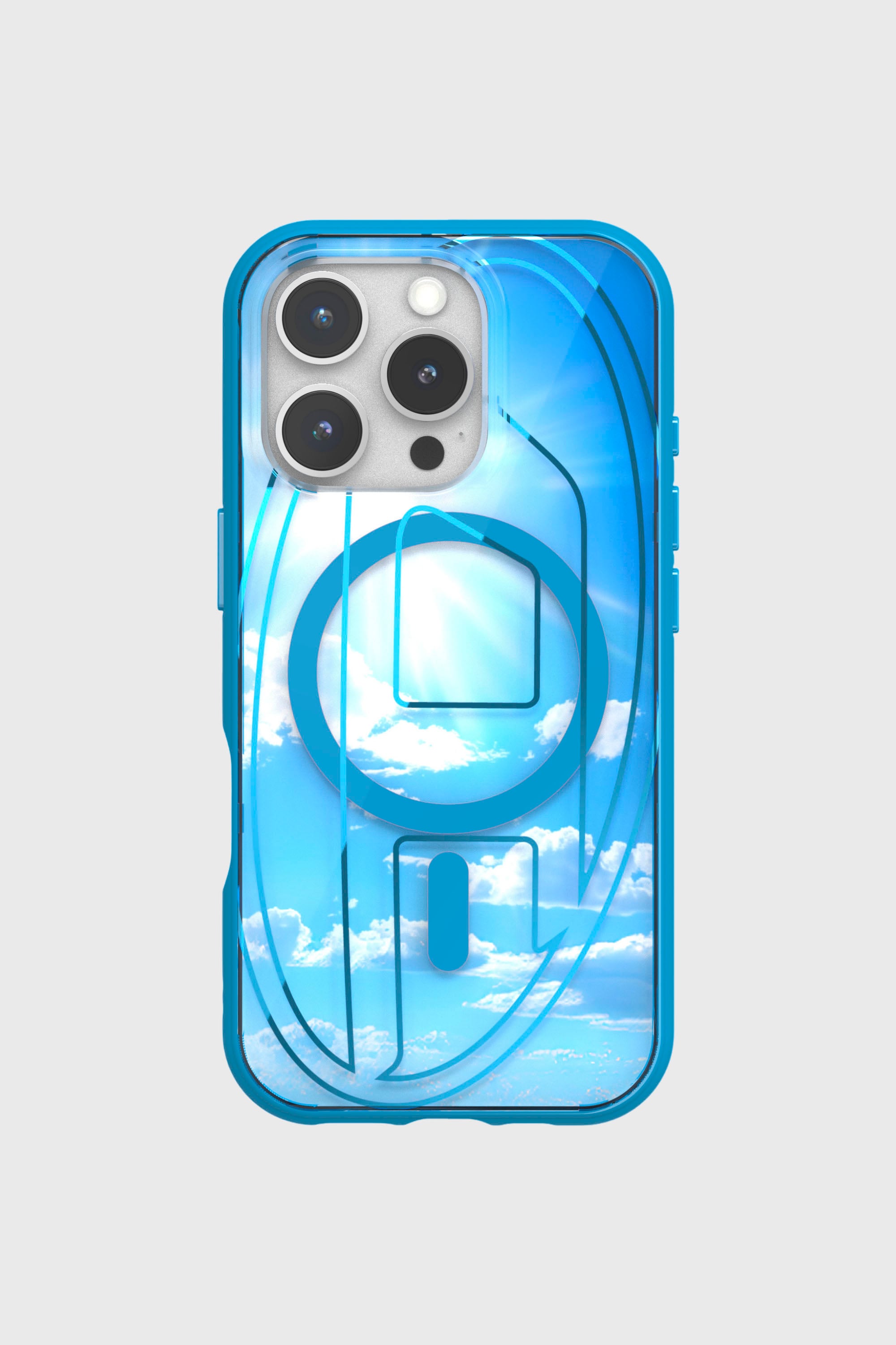 Diesel - 60253 AOP CASE, Unisex's Oval D Case with Magsafe iPhone 16 Pro in アジュール - 2