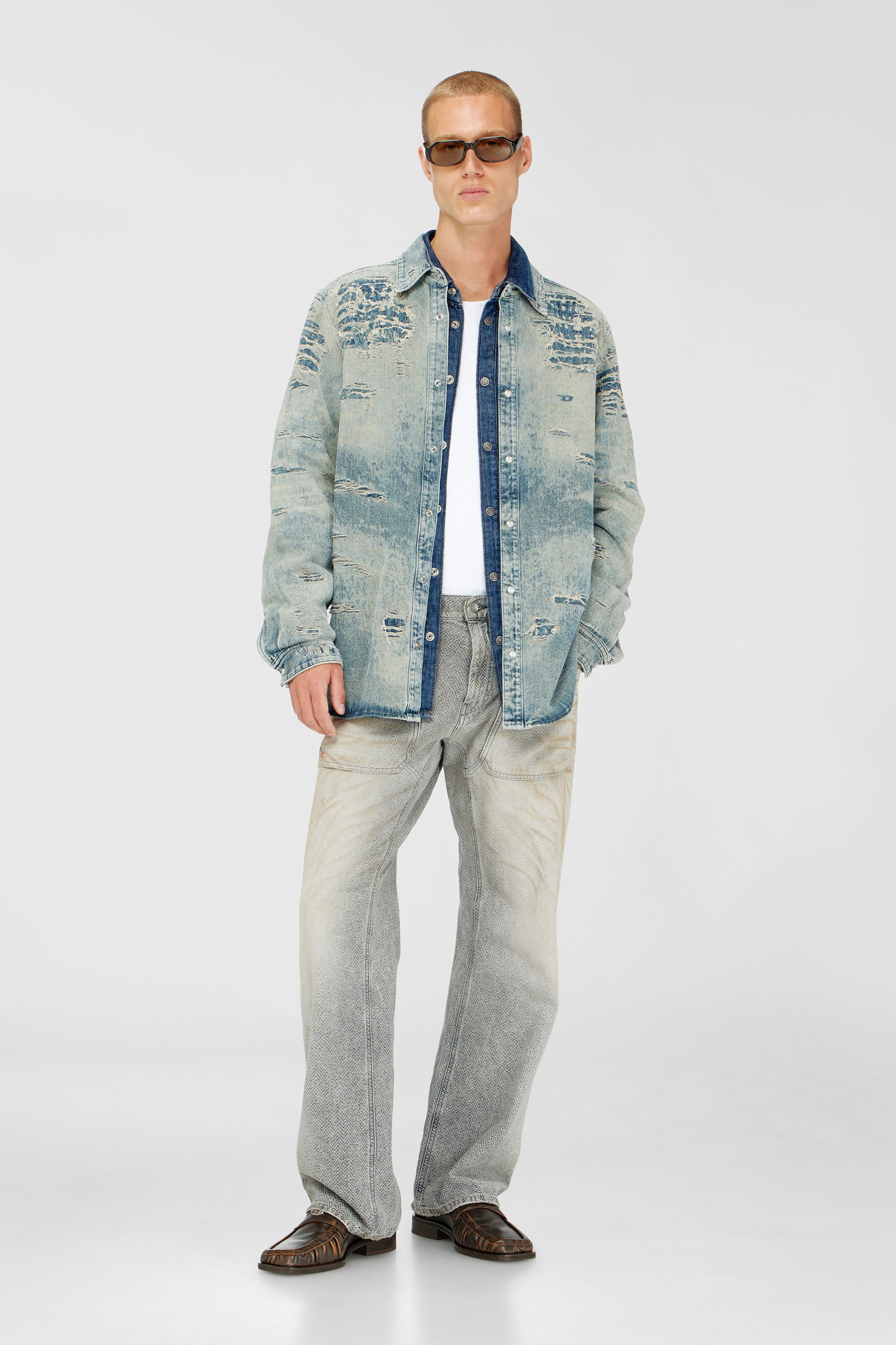 Diesel - Male's Relaxed Jeans D-Zeta 09Q11, グレー - 1