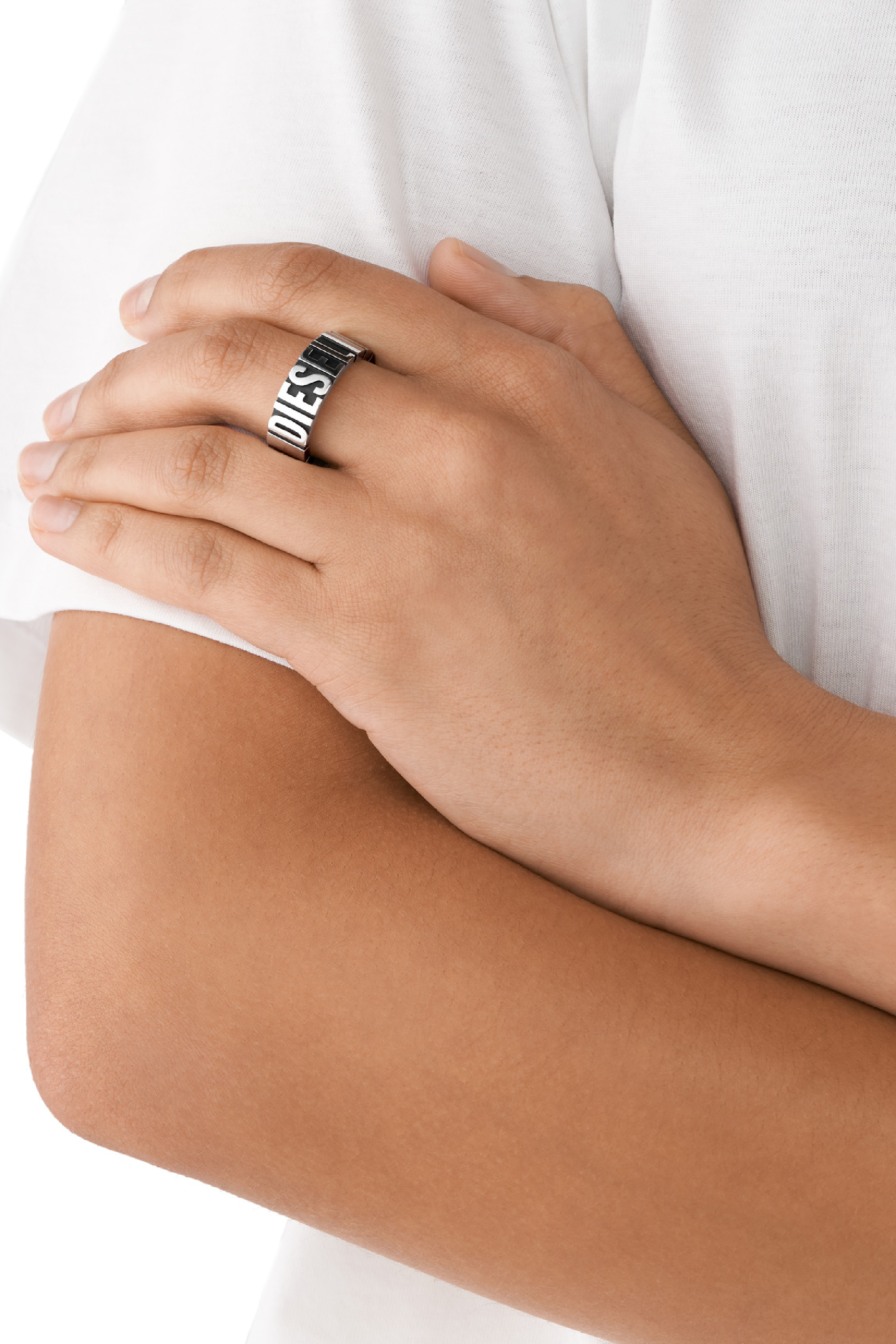 Diesel - DX1387, Male's ジュエリー リング in グレー - 3