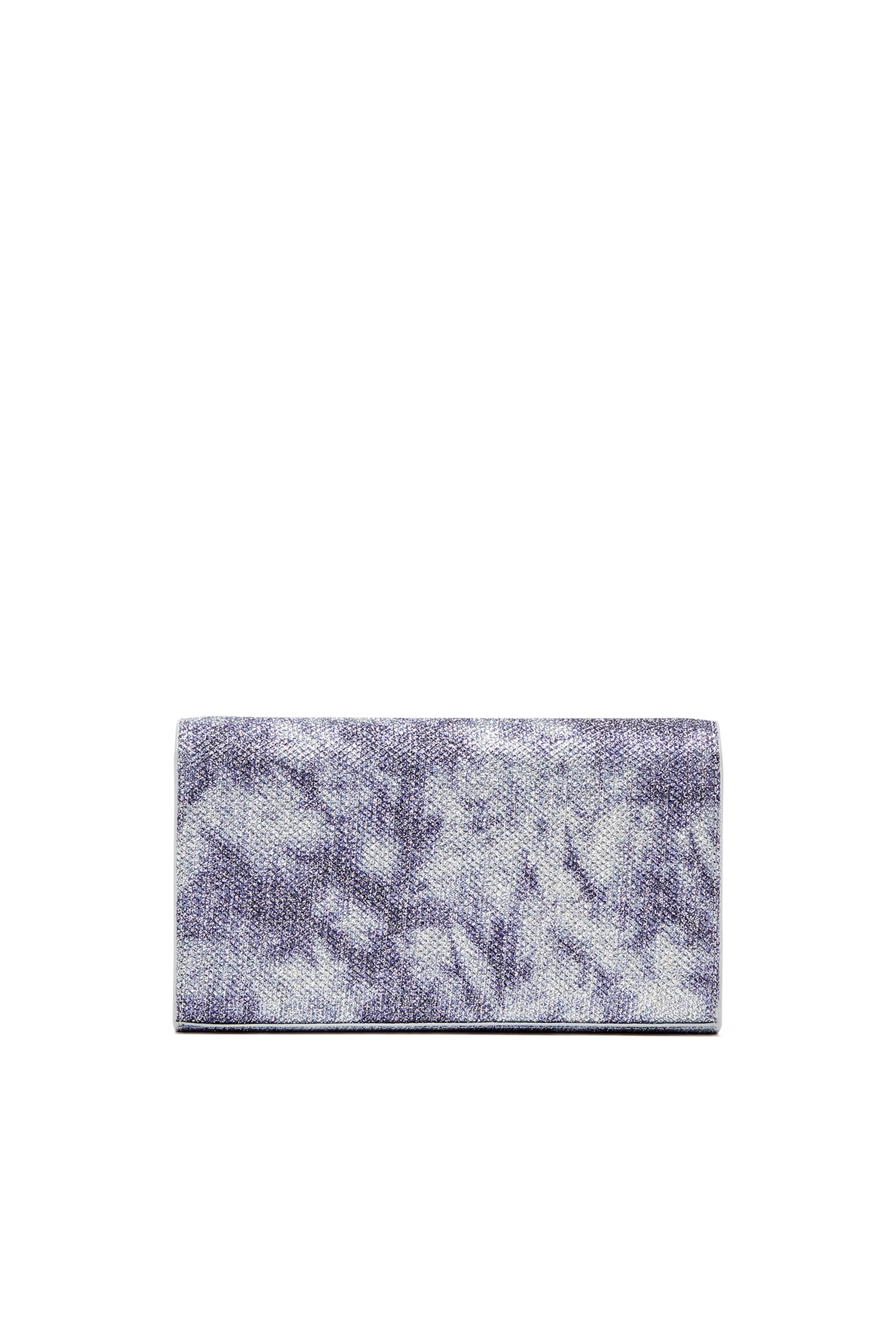 Diesel - 1DR WALLET STRAP, Female's Wallet purse in shimmer fabric in ブルー - 2