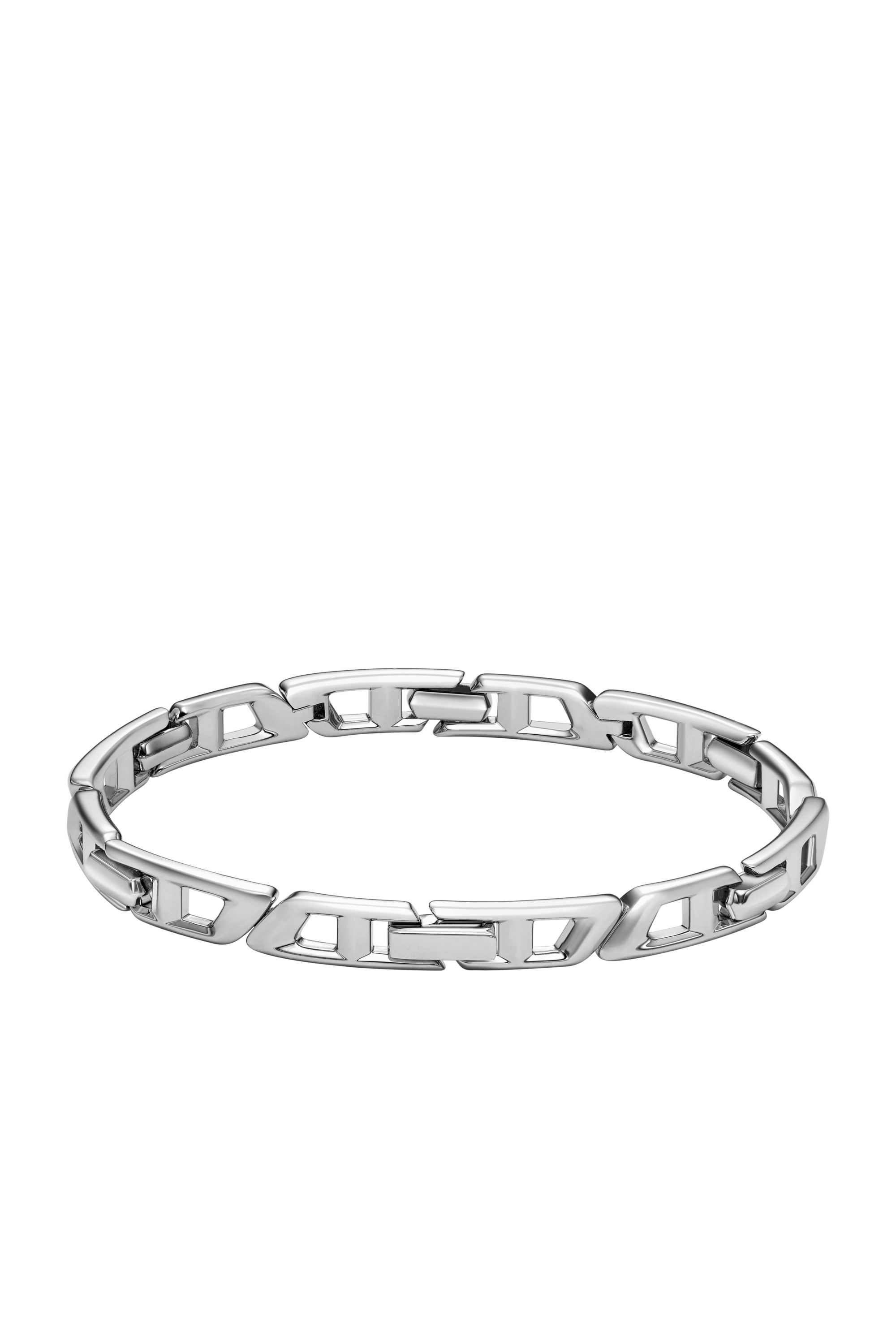 Diesel - DL1350040 STERLING SILVER JEWEL, Unisex's Sterling Silver D Logo Link Bracelet in シルバー - 2