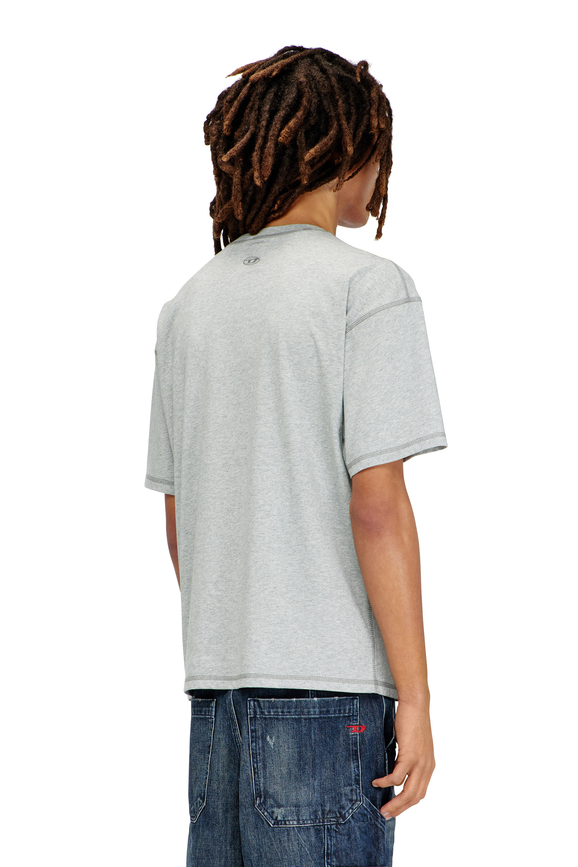 Diesel - T-BOXT-DOLPHIN, Male's Relaxed T-shirt with dolphin graphic in グレー - 4