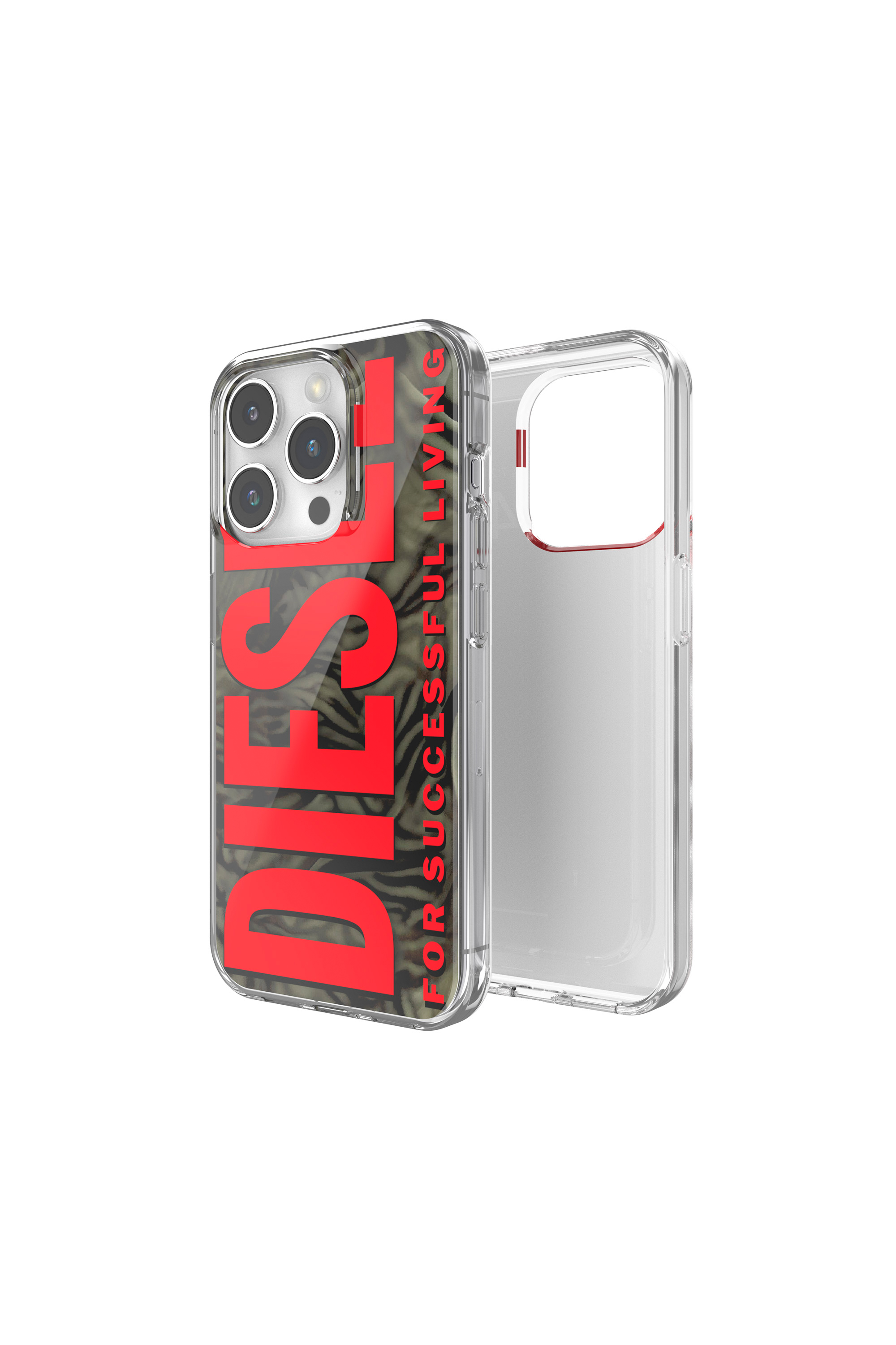 Diesel - 60048 AOP CASE, Unisex's iPhone 15 Pro in レッド/グリーン - 1