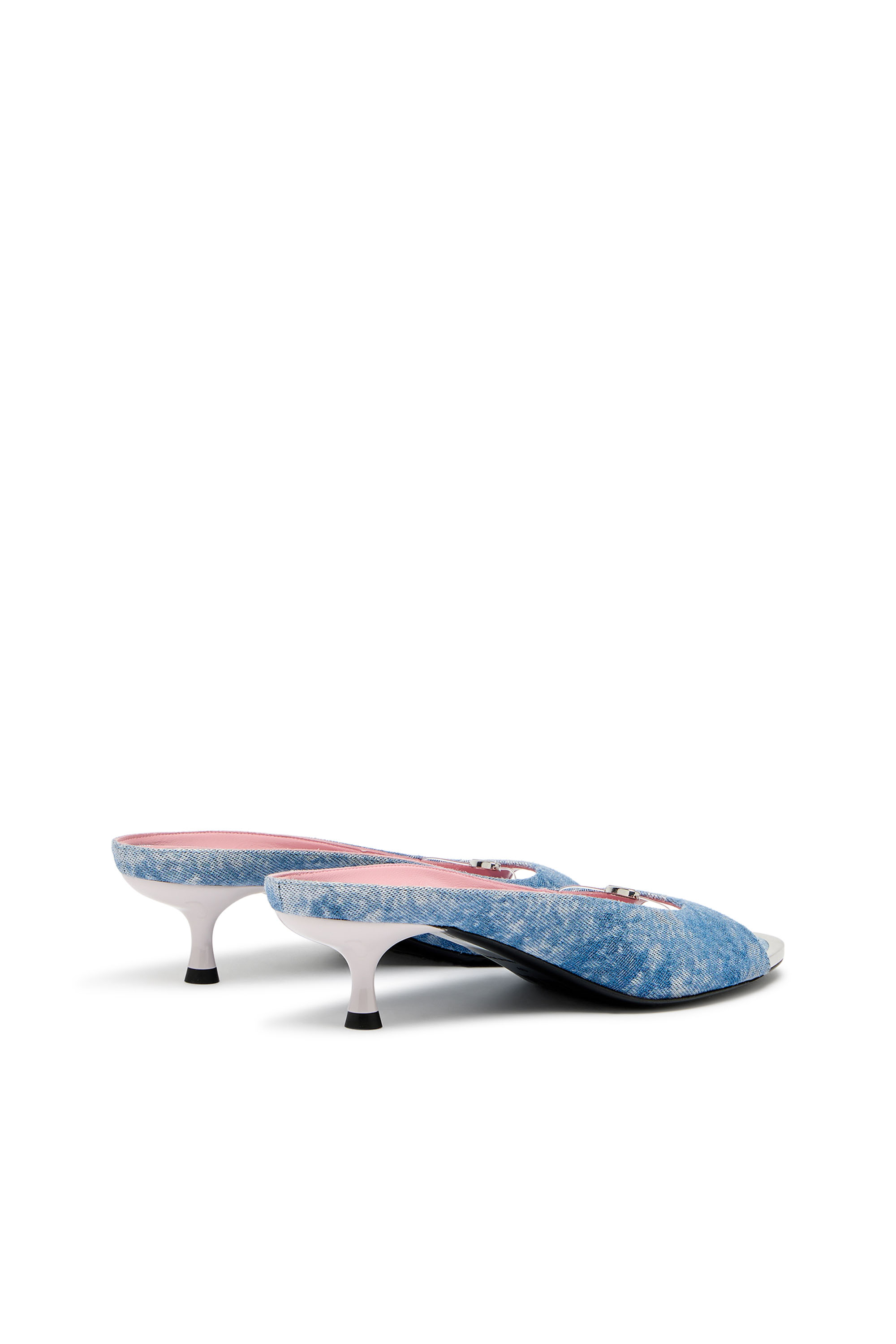 Diesel - D-DIAM'S-SA-40, Female's D-Diam's-Low denim mule with floating Oval D in ブルー - 3