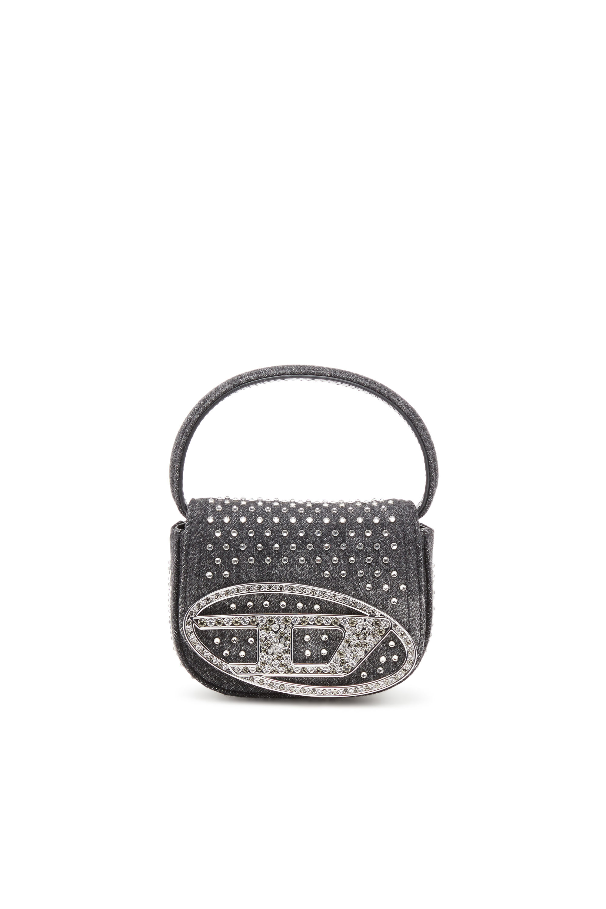 Diesel - 1DR XS, Female's 1DR Xs-Iconic mini bag in denim and crystals in ブラック - 2