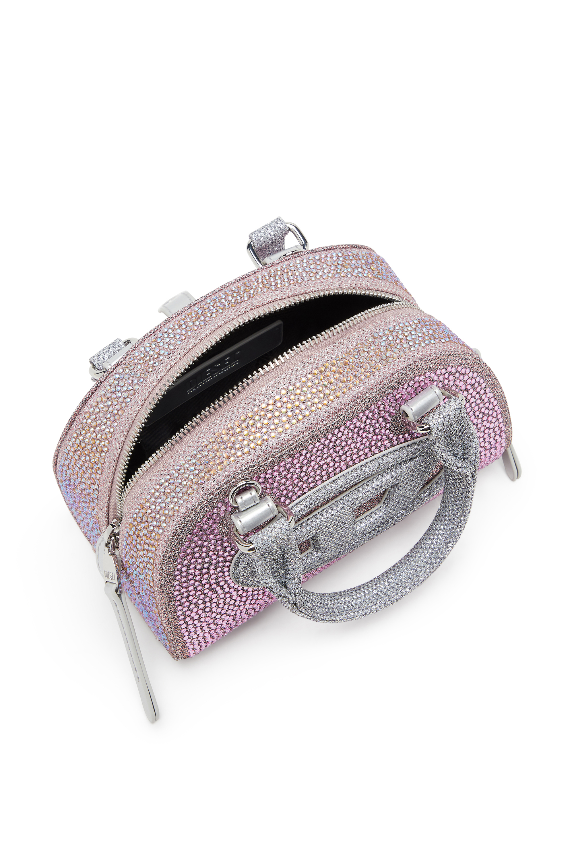 Diesel - 1DR DOME CROSSBODY, Female's クロスボディバッグ in ピンク / ホワイト - 4