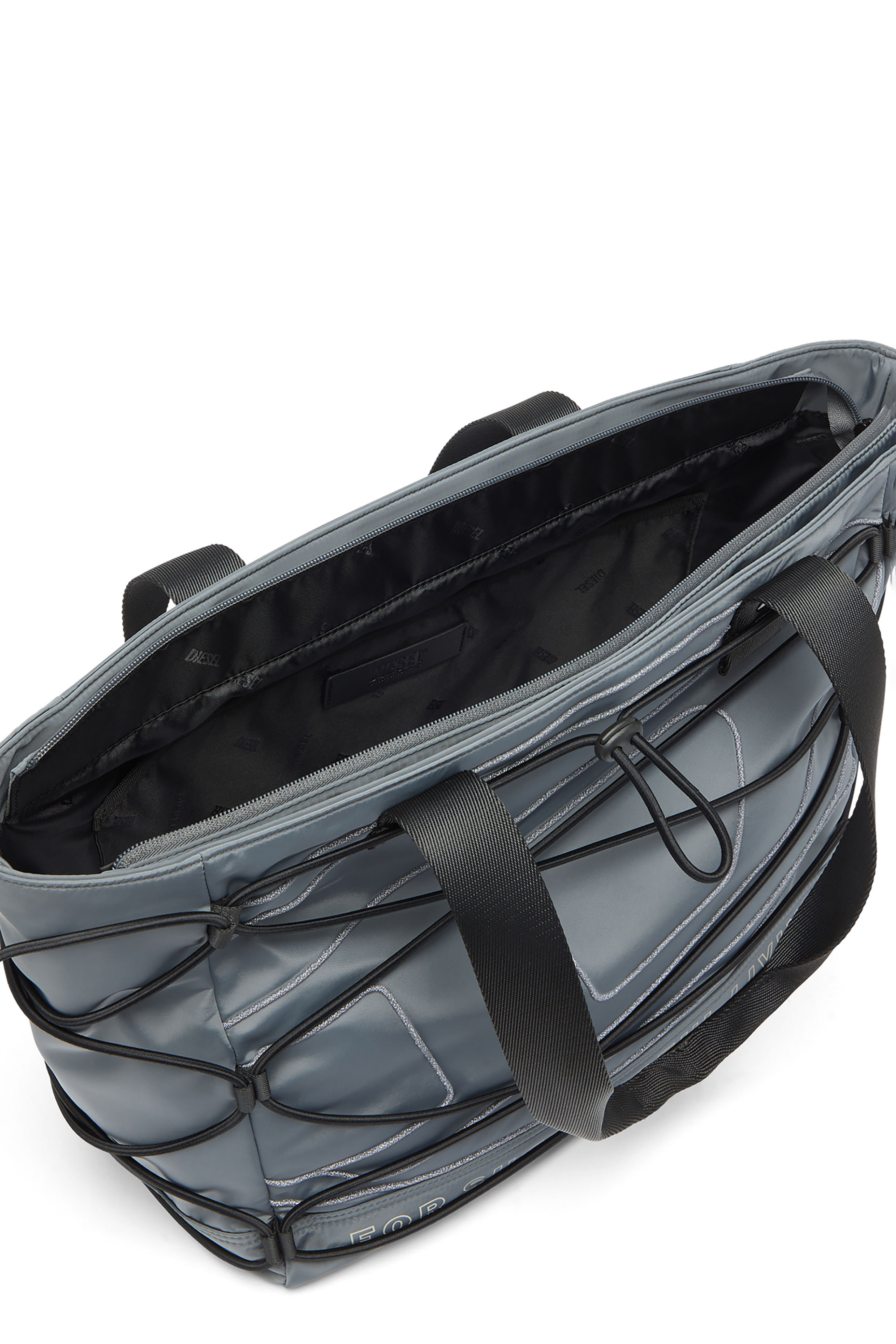 Diesel - TECH-D TOTE M X, Unisex's トートバッグ in グレー - 4