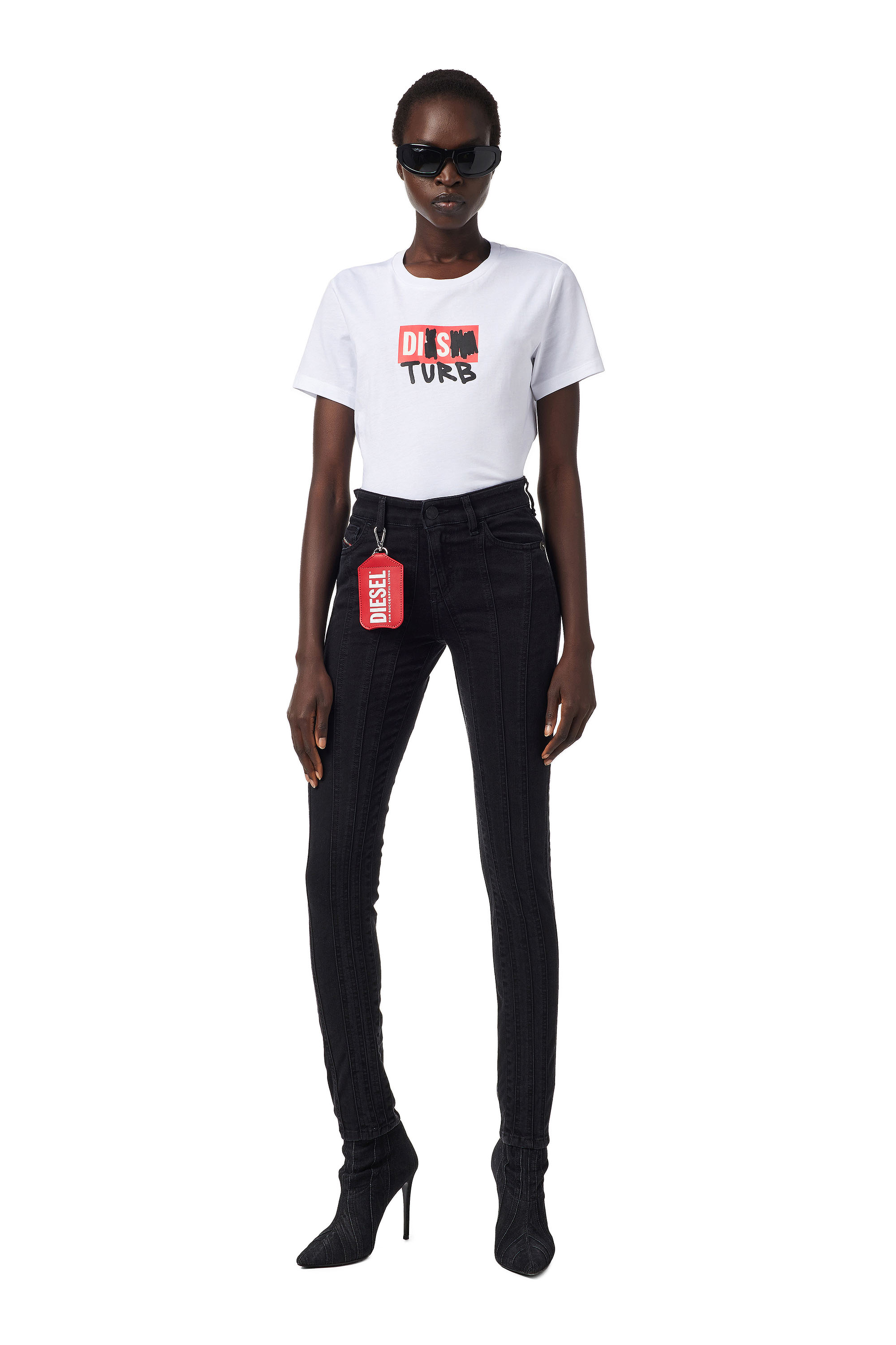2017 SLANDY 069VW Super skinny Jeans, ブラック/ダークグレー Diesel - 2017 SLANDY 069VW Super skinny Jeans, ブラック/ダークグレー - Image 1