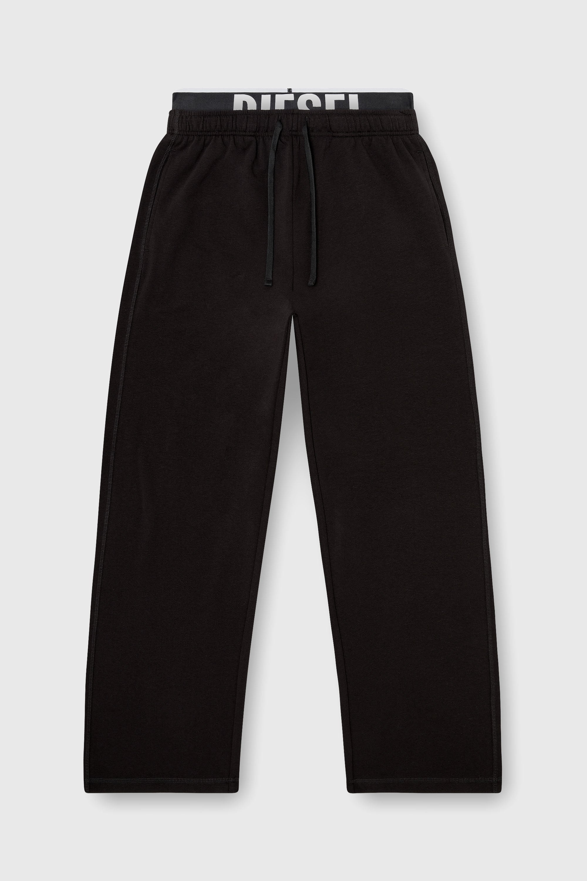 Diesel - BRADLEY-D-POP, Male's Cotton sweatpants with Diesel logo waistband in ブラック - 2