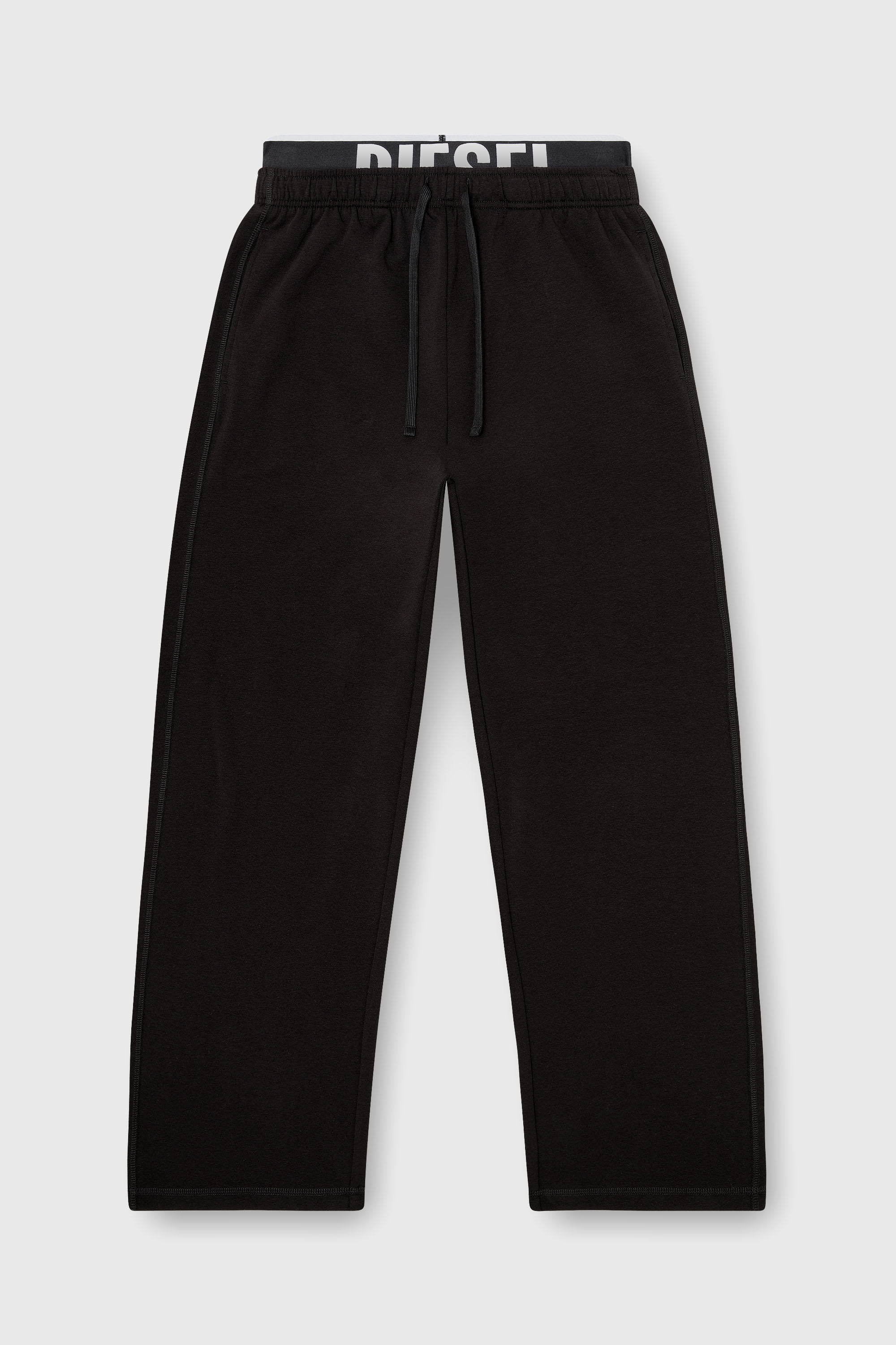 Diesel - BRADLEY-D-POP, Male's Cotton sweatpants with Diesel logo waistband in ブラック - 4