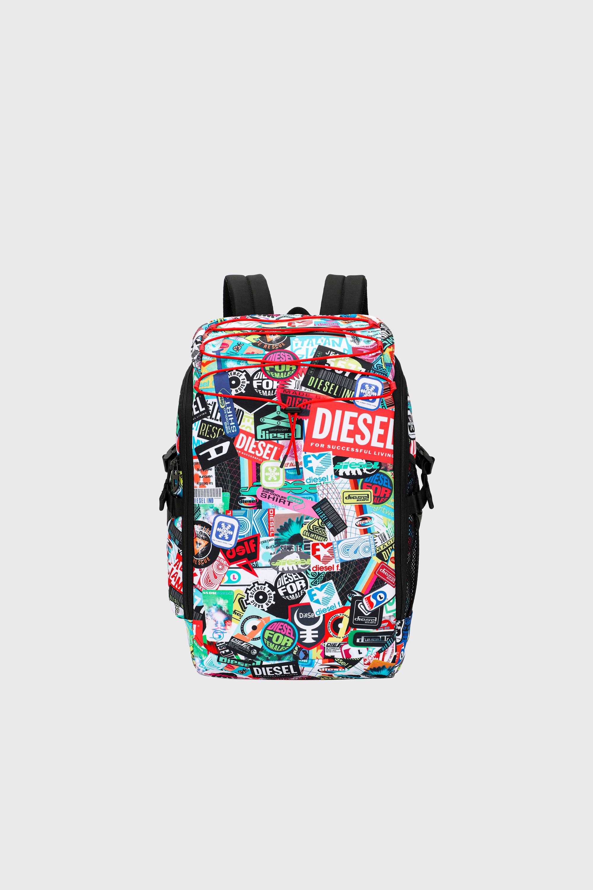 Diesel - DIESEL PC PRINTED BACKPACK-STICKERS- DSB, Unisex's Multifunctional backpack with stickers in マルチカラー - 1
