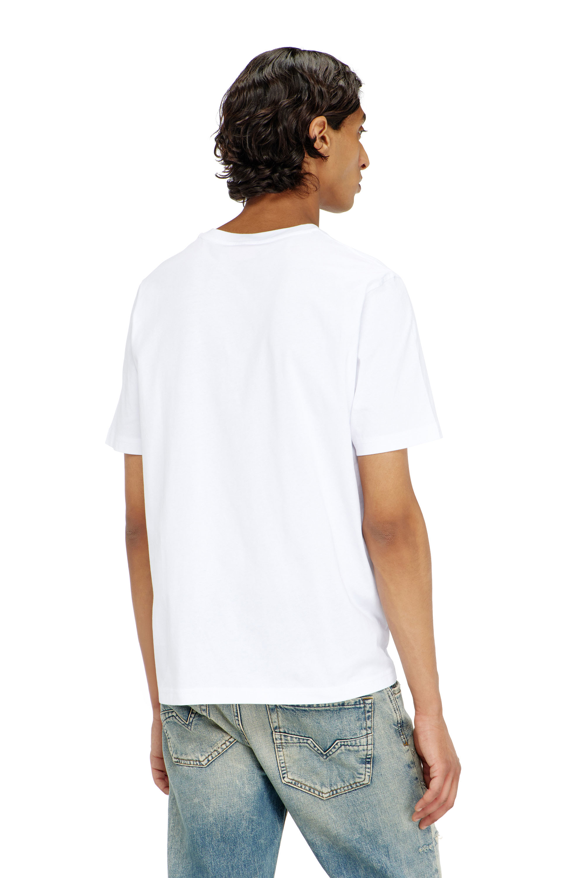 Diesel - T-ADJUST-AA5, Male's Tシャツ in ホワイト - 4