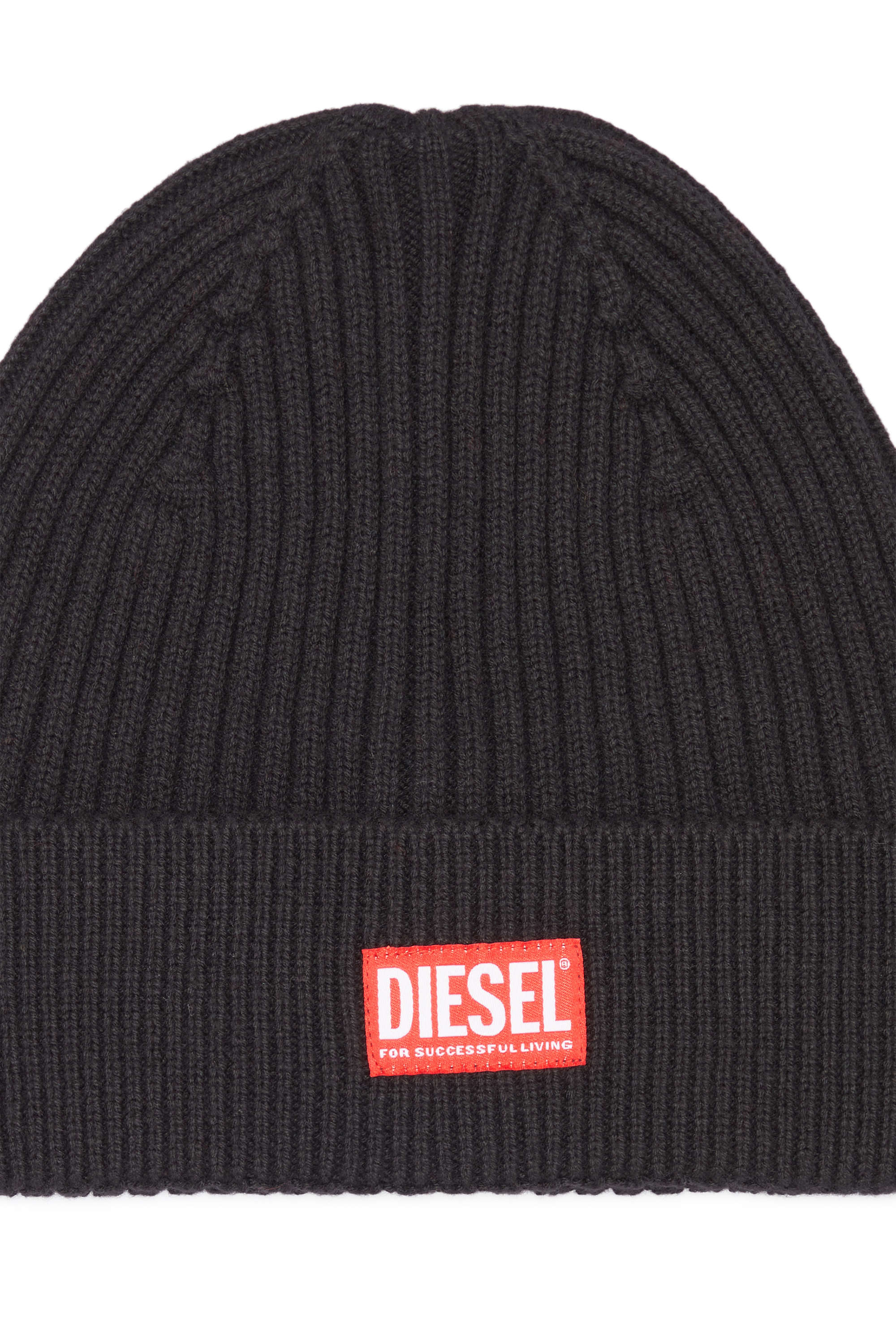 Diesel - K-CODER-H 2X2, Unisex's ニットキャップロゴ in ブラック - 3