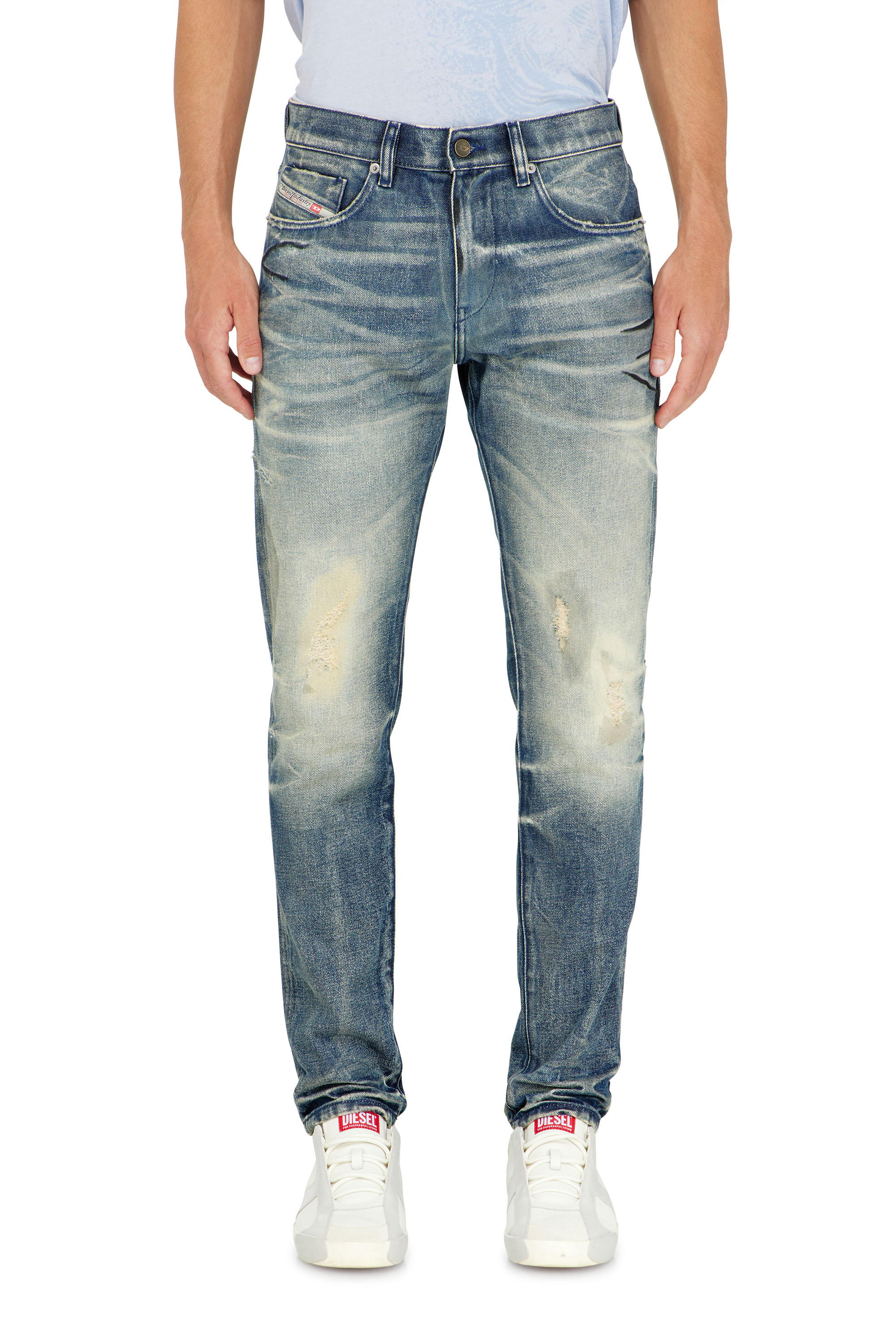 Diesel - Male's Slim Jeans 2019 D-Strukt 09P36, ミディアムブルー - 2