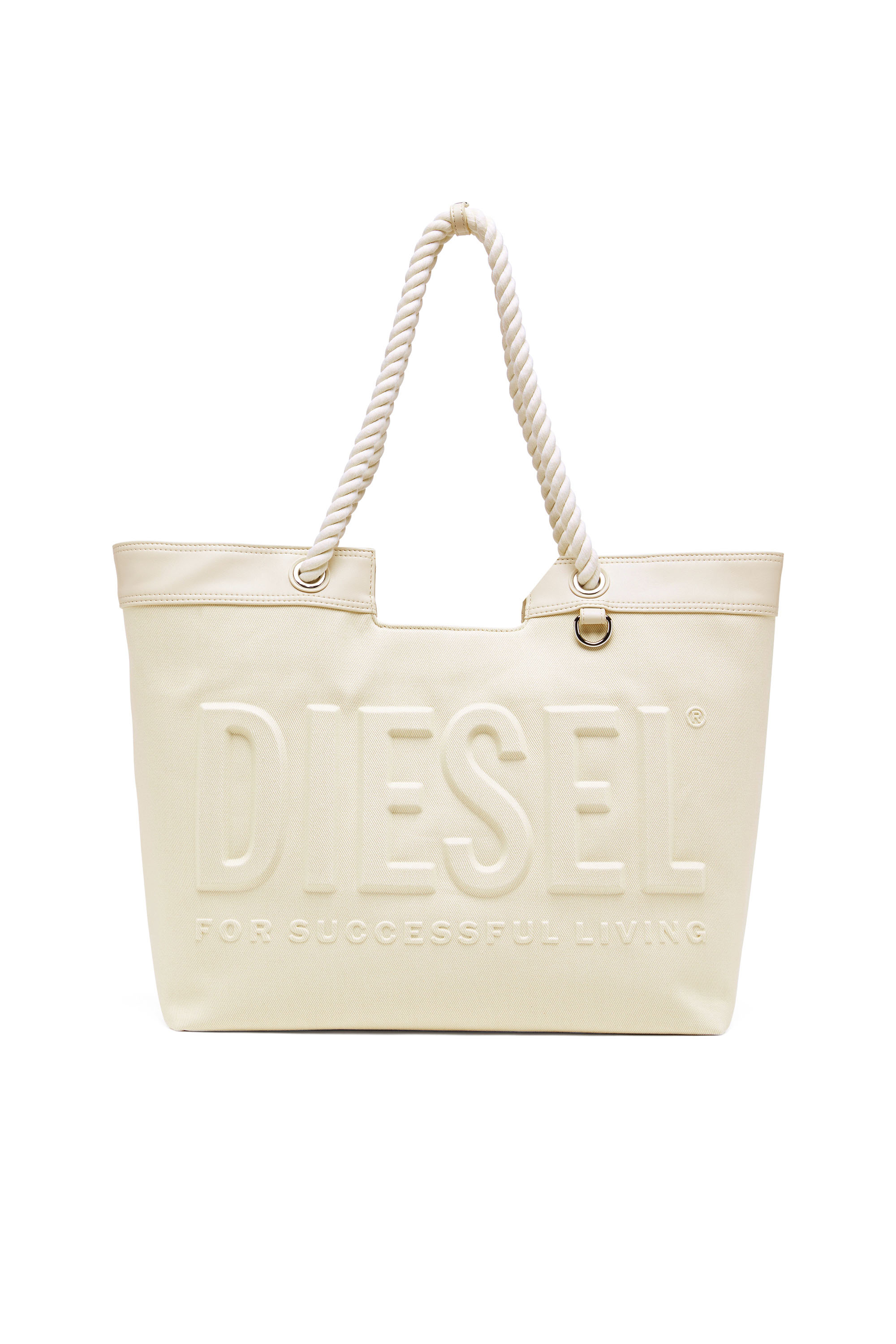 Diesel - DSL 3D SHOPPER EW, Female's Dsl 3D-Shopping bag in Cordura twill in クリーム - 1