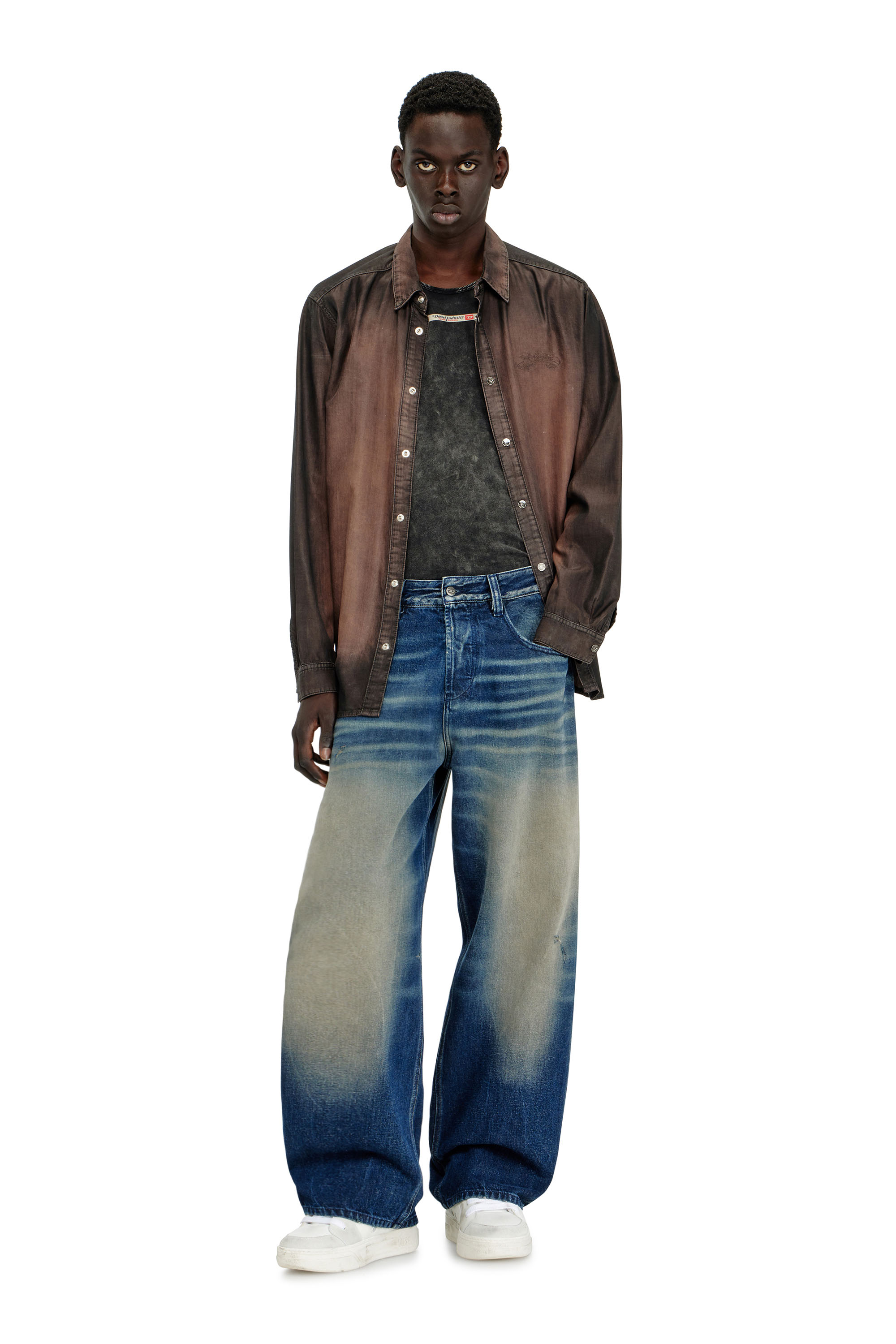 Diesel - Unisex's Relaxed Jeans 1997 D-Enim-M 007DQ, ダークブルー - 1