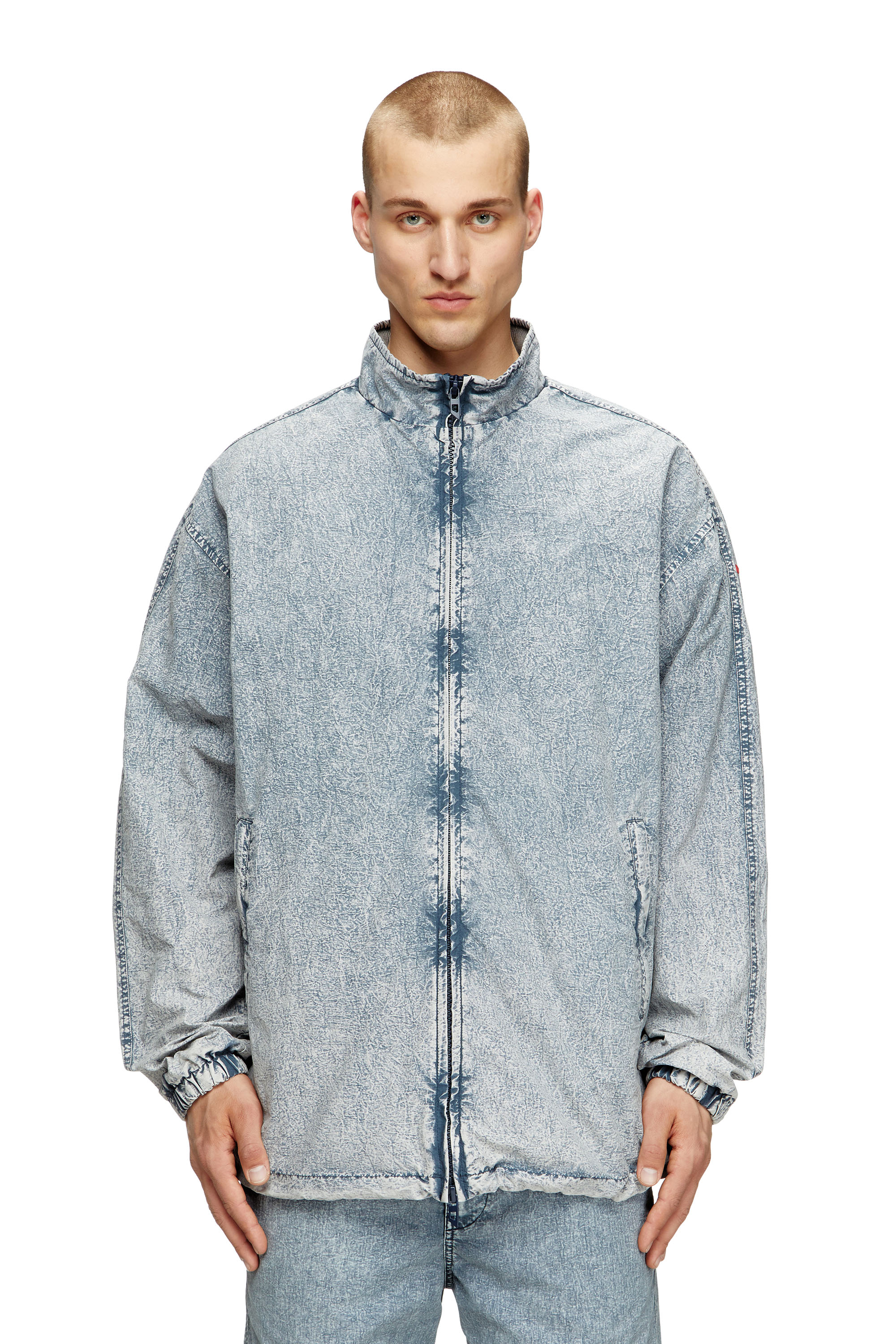 Diesel - J-WILSON, Male's Jacket in recycled nylon taslan in ライトブルー - 1