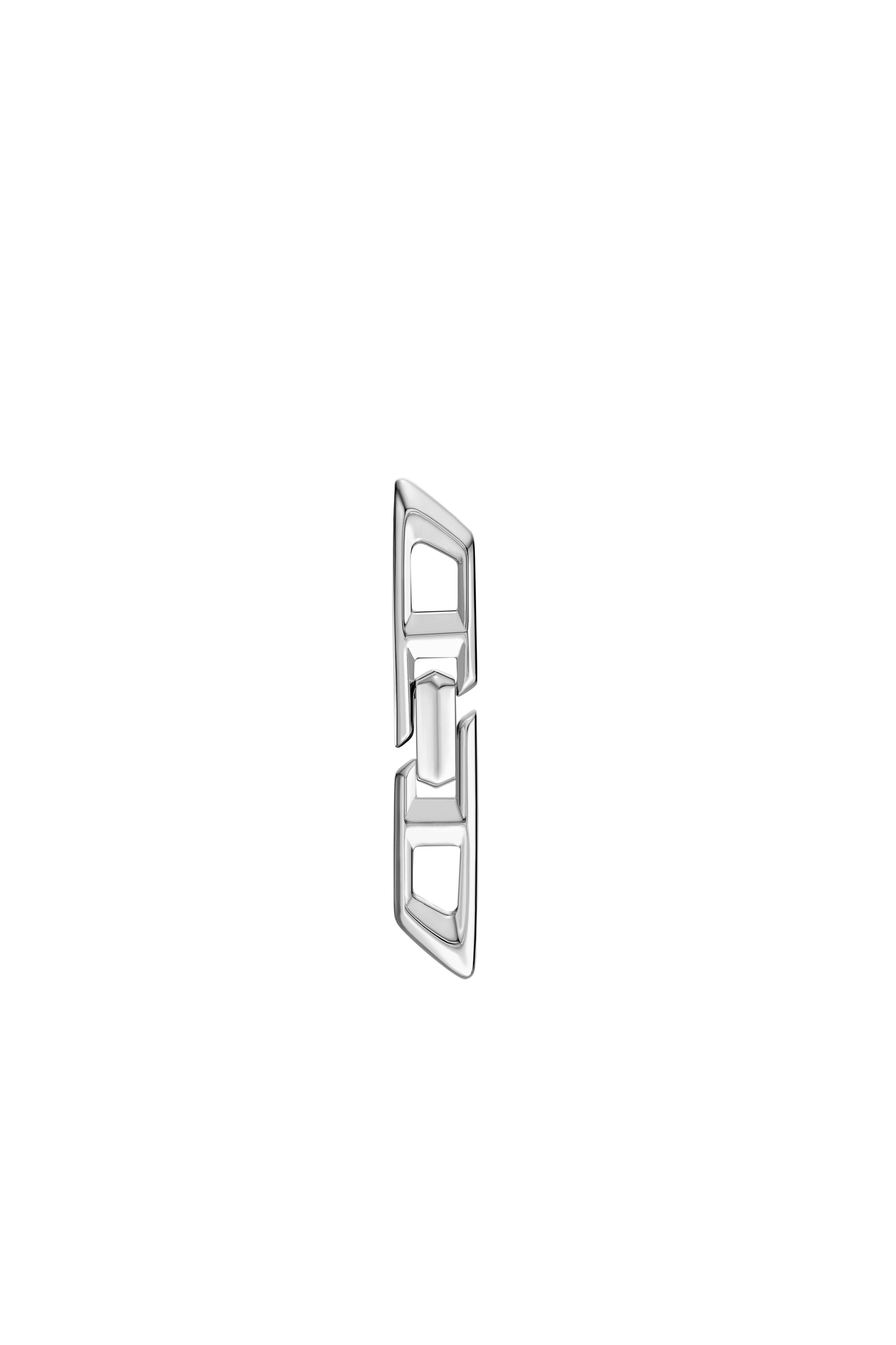 Diesel - DL1348040 STERLING SILVER JEWEL, Unisex's D Logo Sterling Silver Drop Earring in シルバー - 2