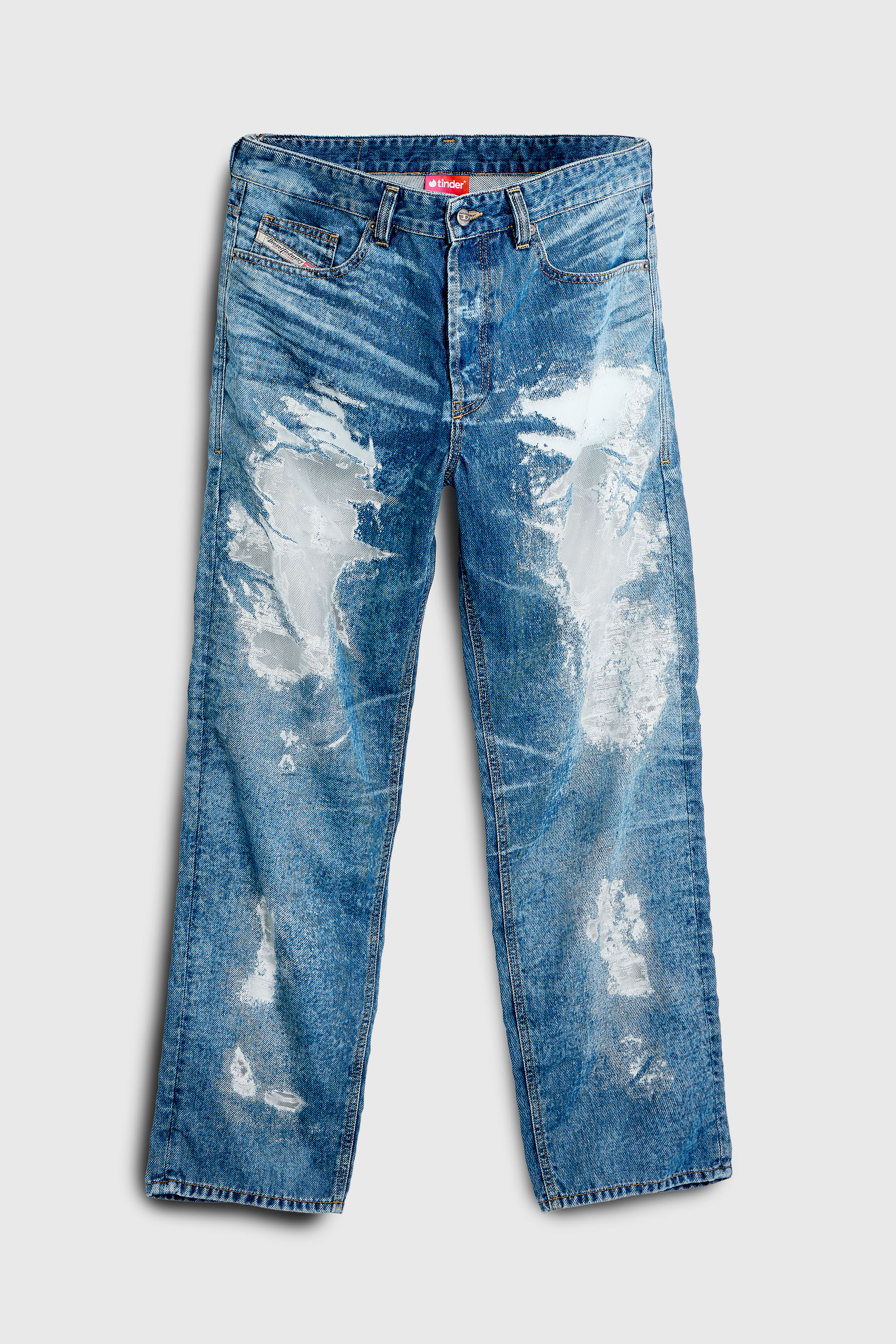 Diesel - Male's Regular Jeans 2024 D-Macs 068ZH, ミディアムブルー - 2