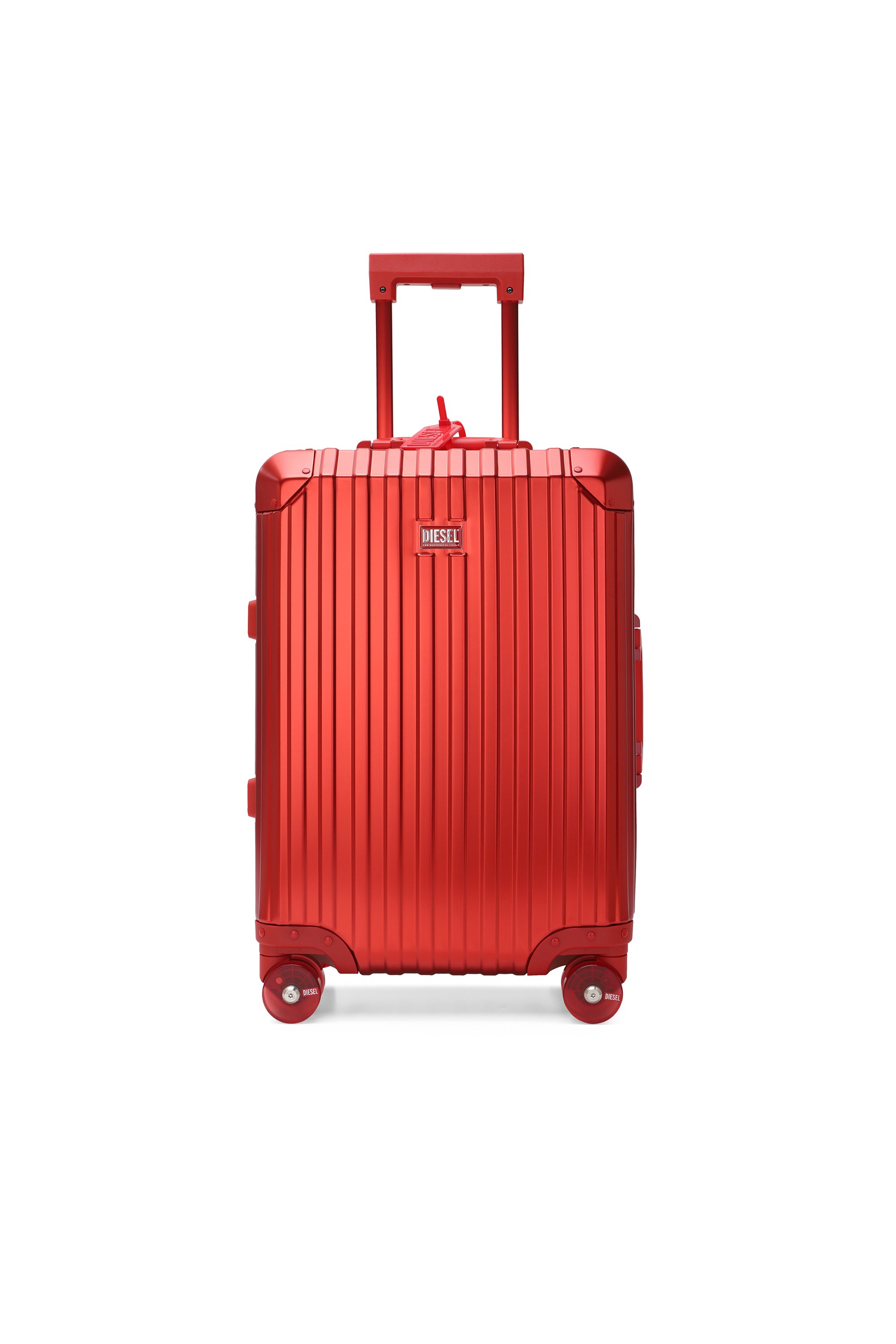 Diesel - DIESEL ALUMINUM TROLLEY- DSL002, Unisex's Aluminum suitcase size S in レッド - 1