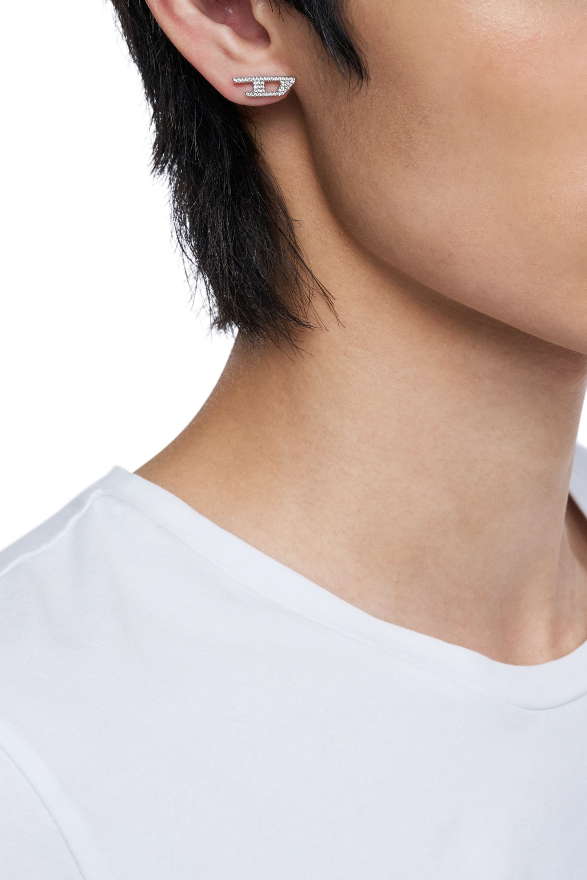 Diesel - DX1630040 JEWELLERY, Unisex's Stainless steel glitz stud earring in シルバー - 4