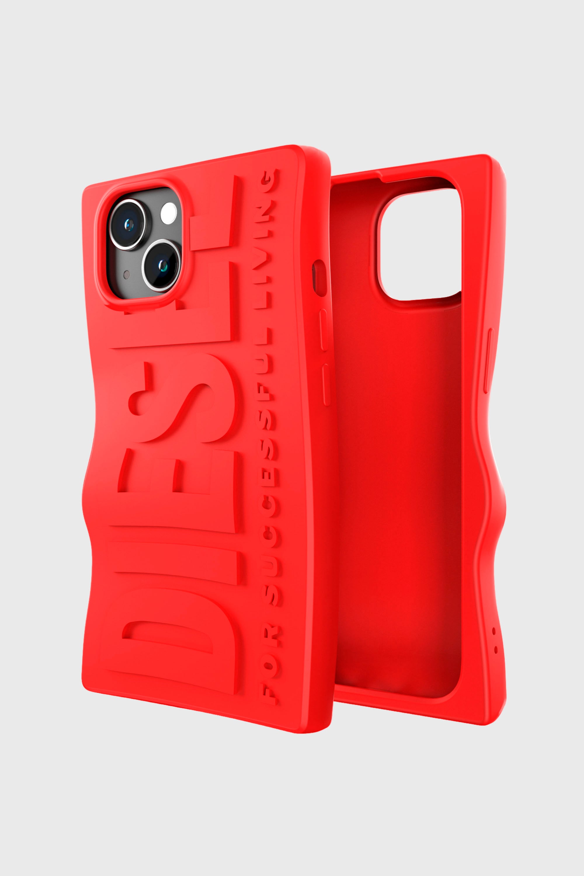 Diesel - 54116 MOULDED CASE, Unisex's iPhone 15 シリコンケース in レッド - 1