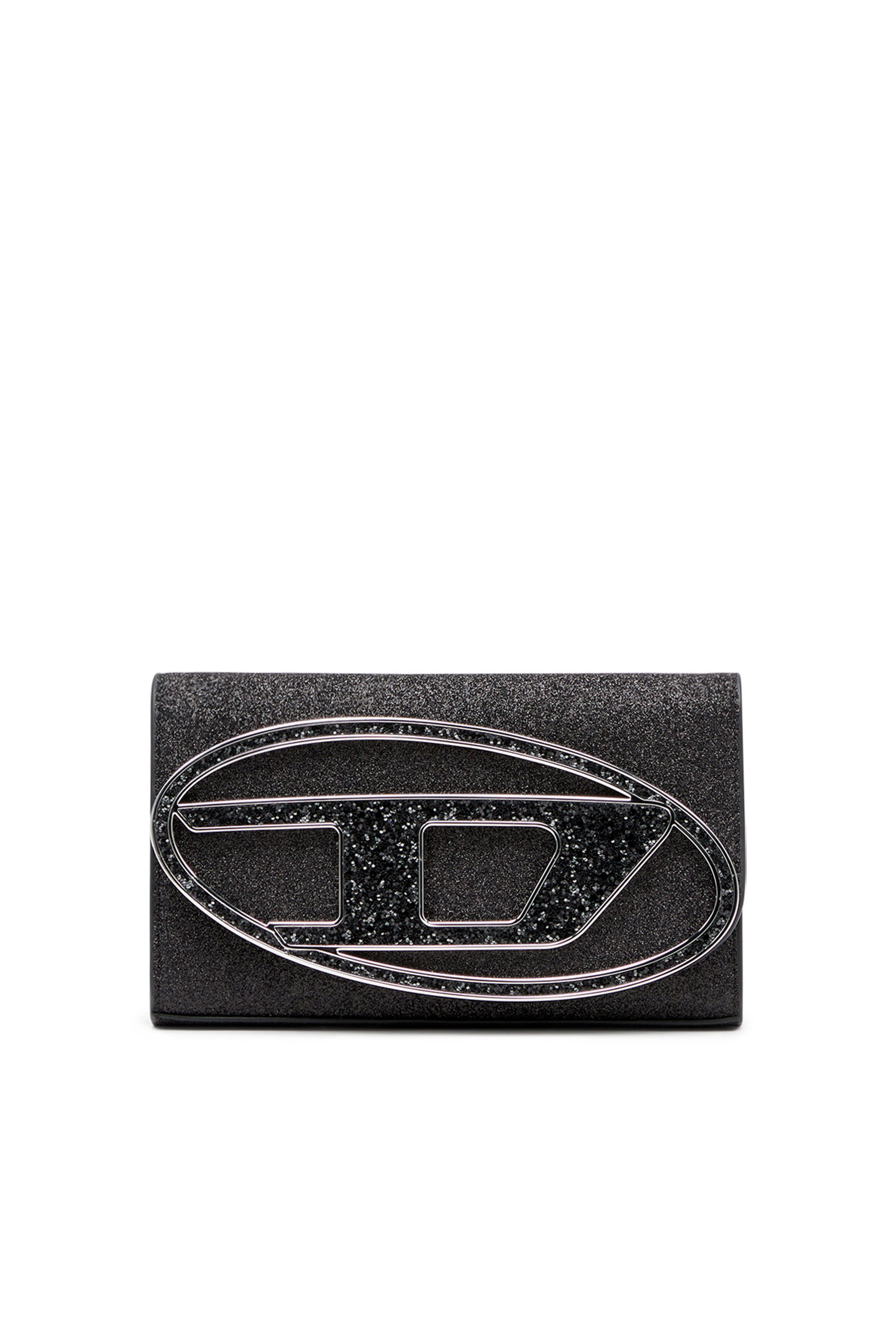 1DR WALLET STRAP Wallet bag in glitter fabric｜ブラック 