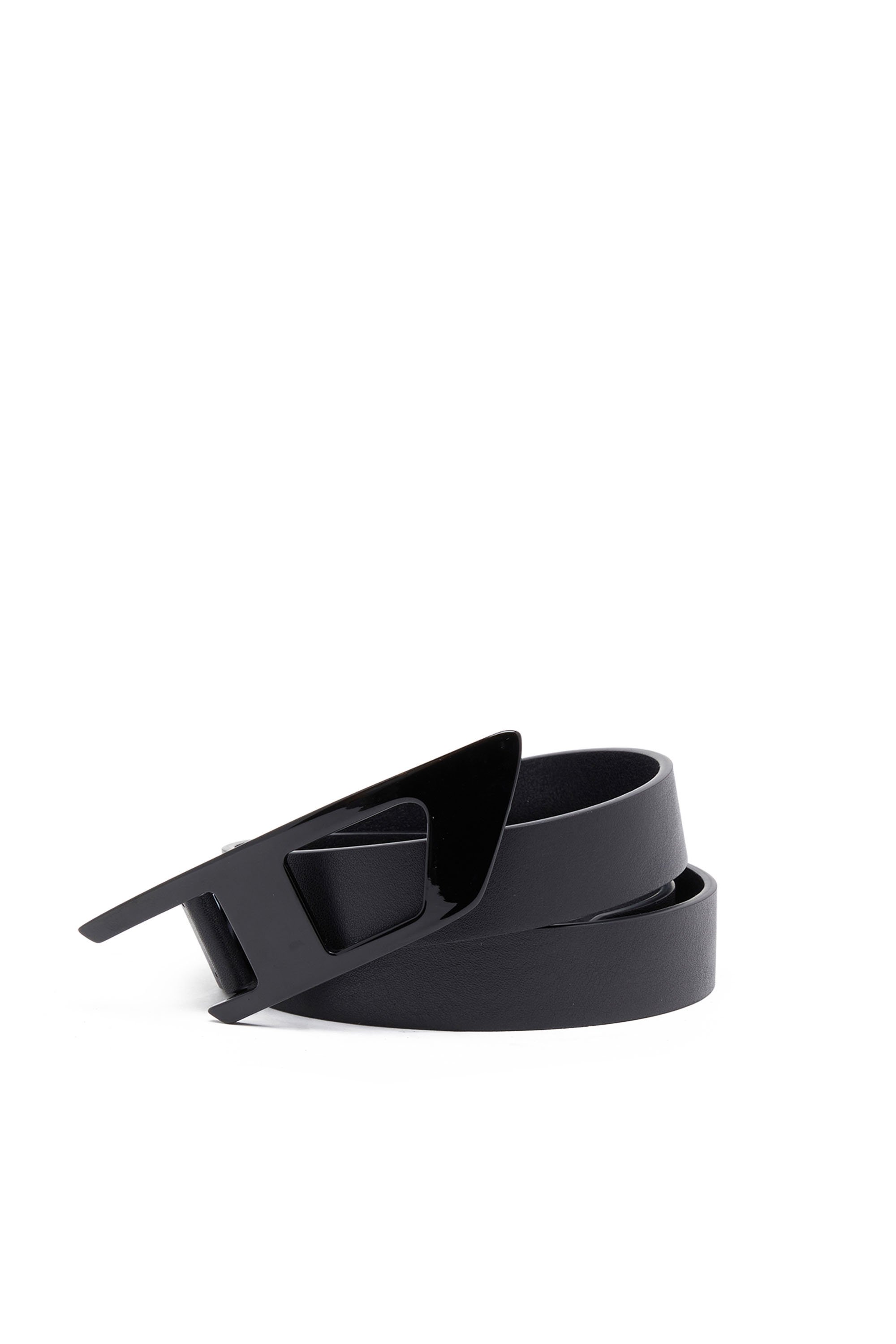 Diesel - B-DLOGO II, Male's Slim leather belt with D buckle in ブラック - 3