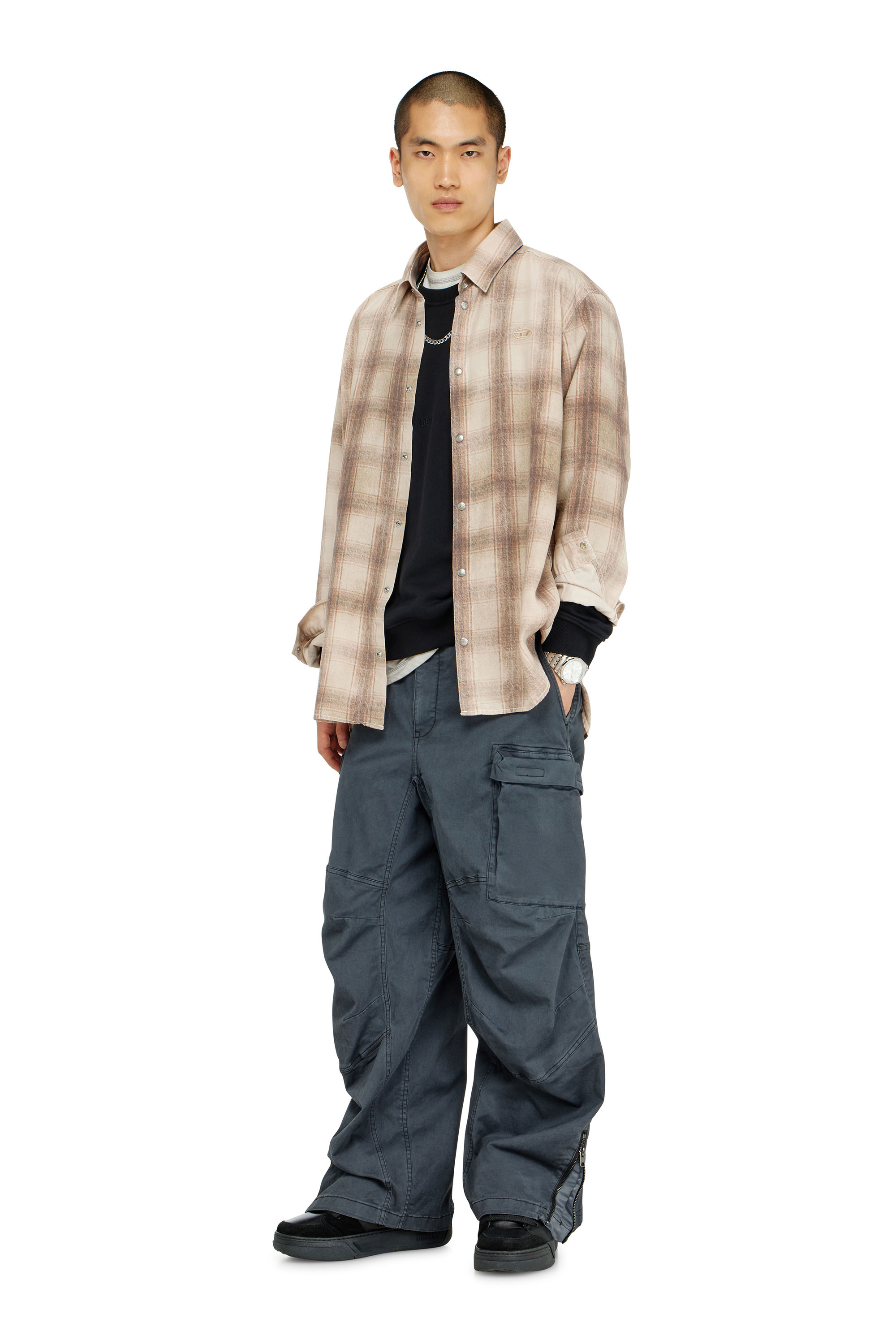 Diesel - S-NORM-AA5, Male's プルオーバースウェット in ブラック - 1