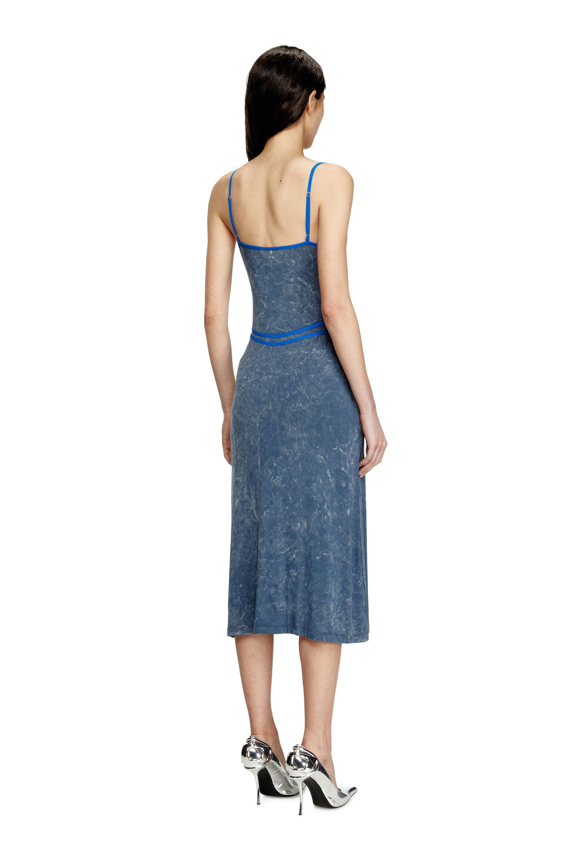Diesel - D-WOW, Female's Strappy dress with underwear detail in ブルー - 4