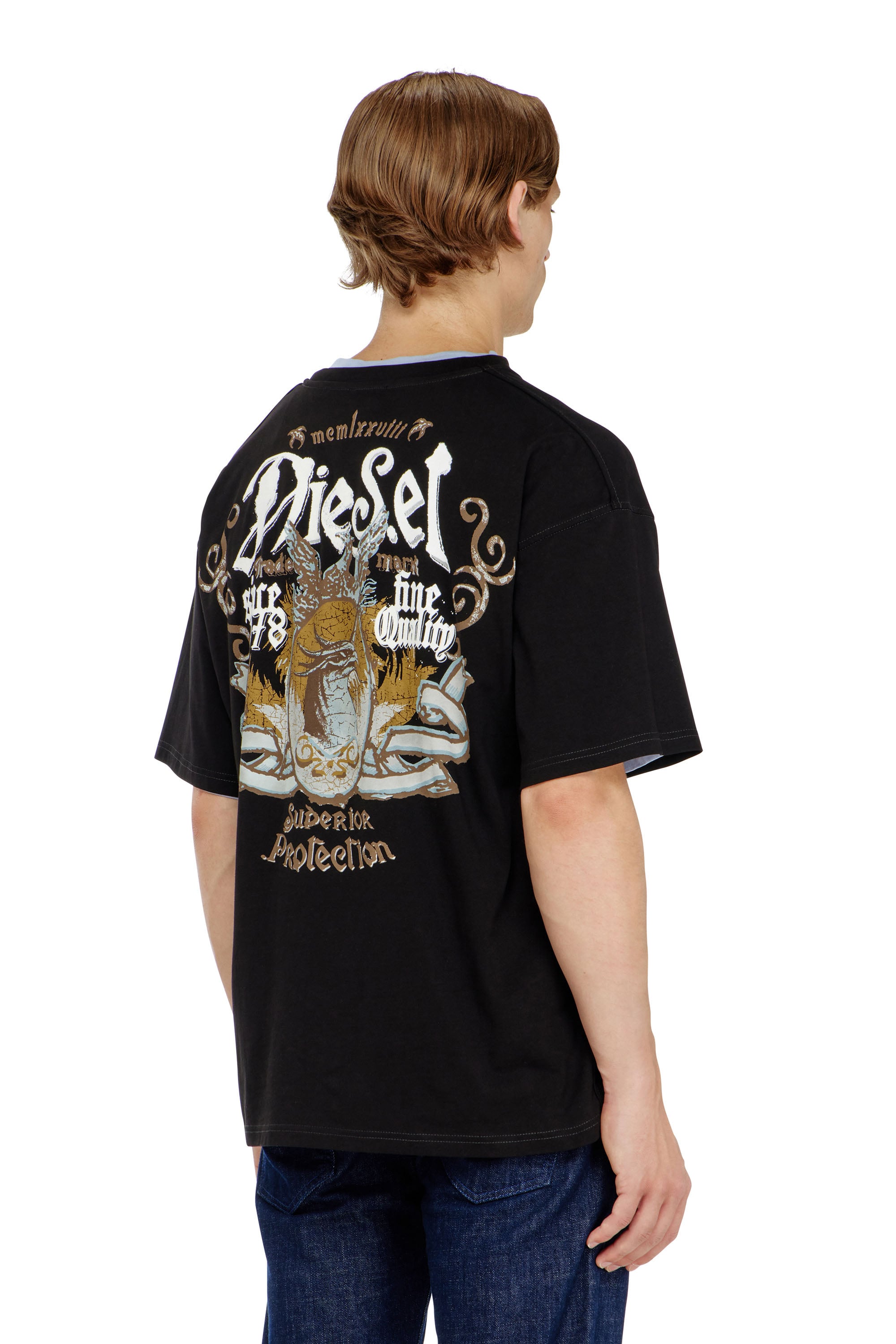 Diesel - T-BOXT-AA2, Male's Tシャツ in ブラック - 4