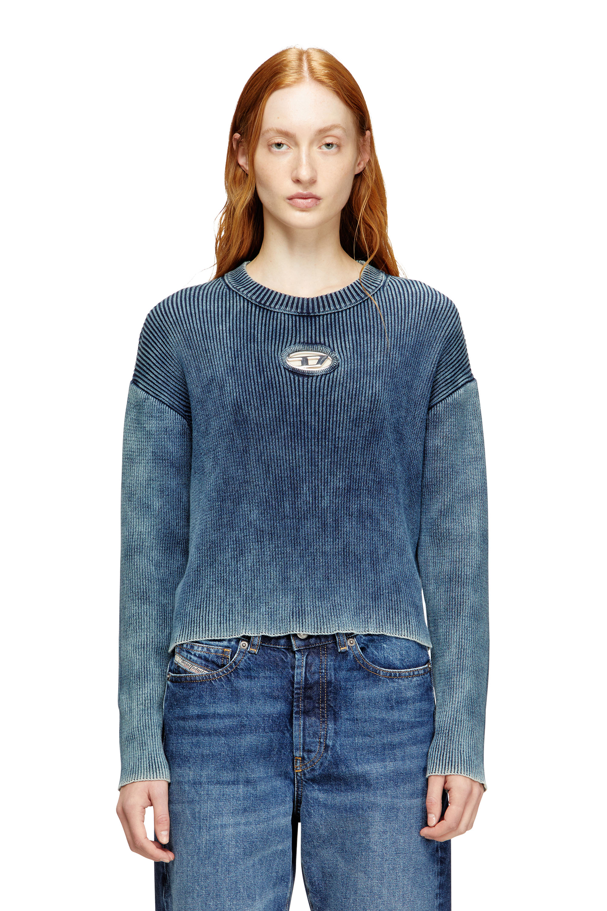 Diesel - M-ANCHOREX, Female's プルオーバーニット in ブルー - 1