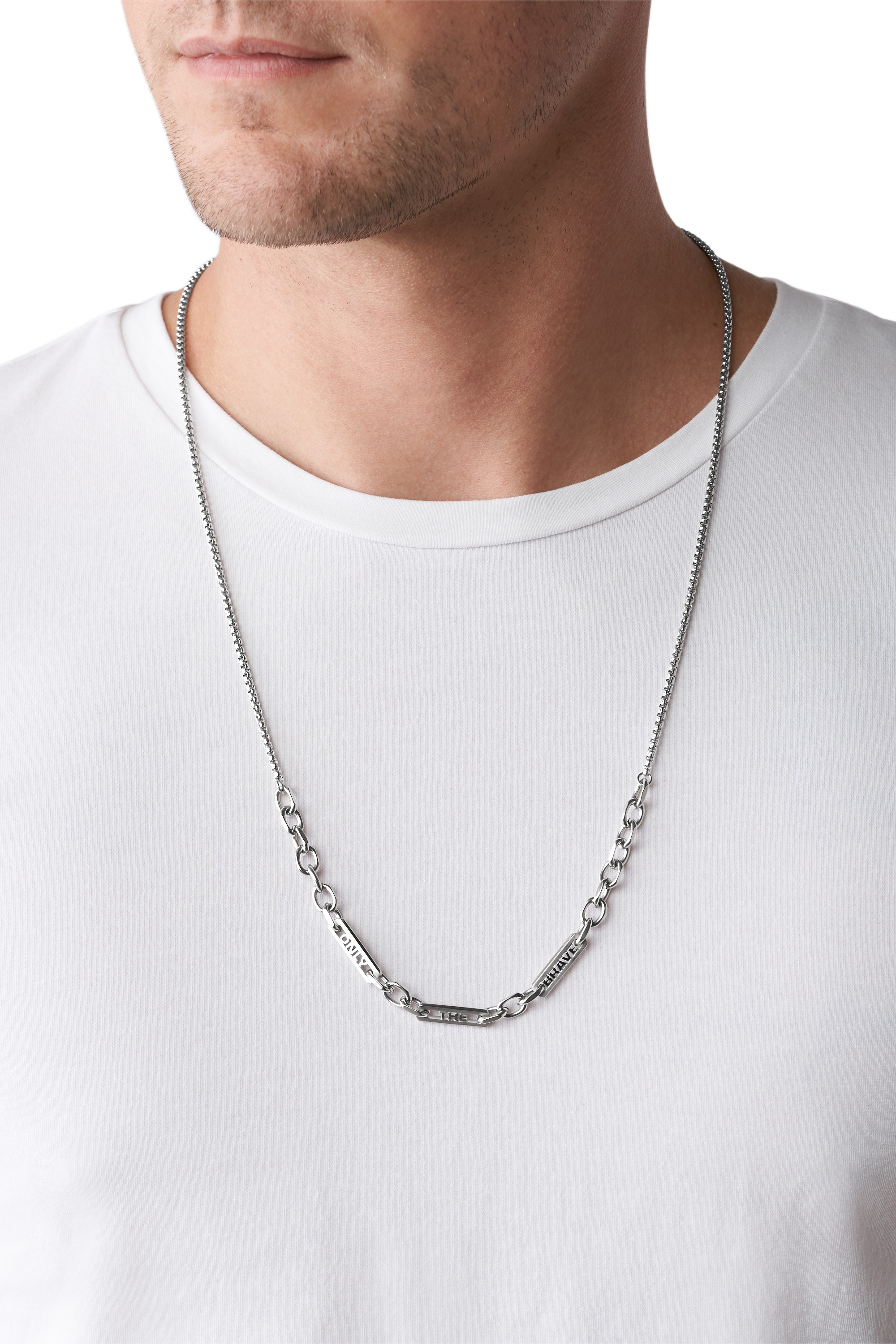 Diesel - DX1329, Male's ジュエリー ネックレス in シルバー - 3