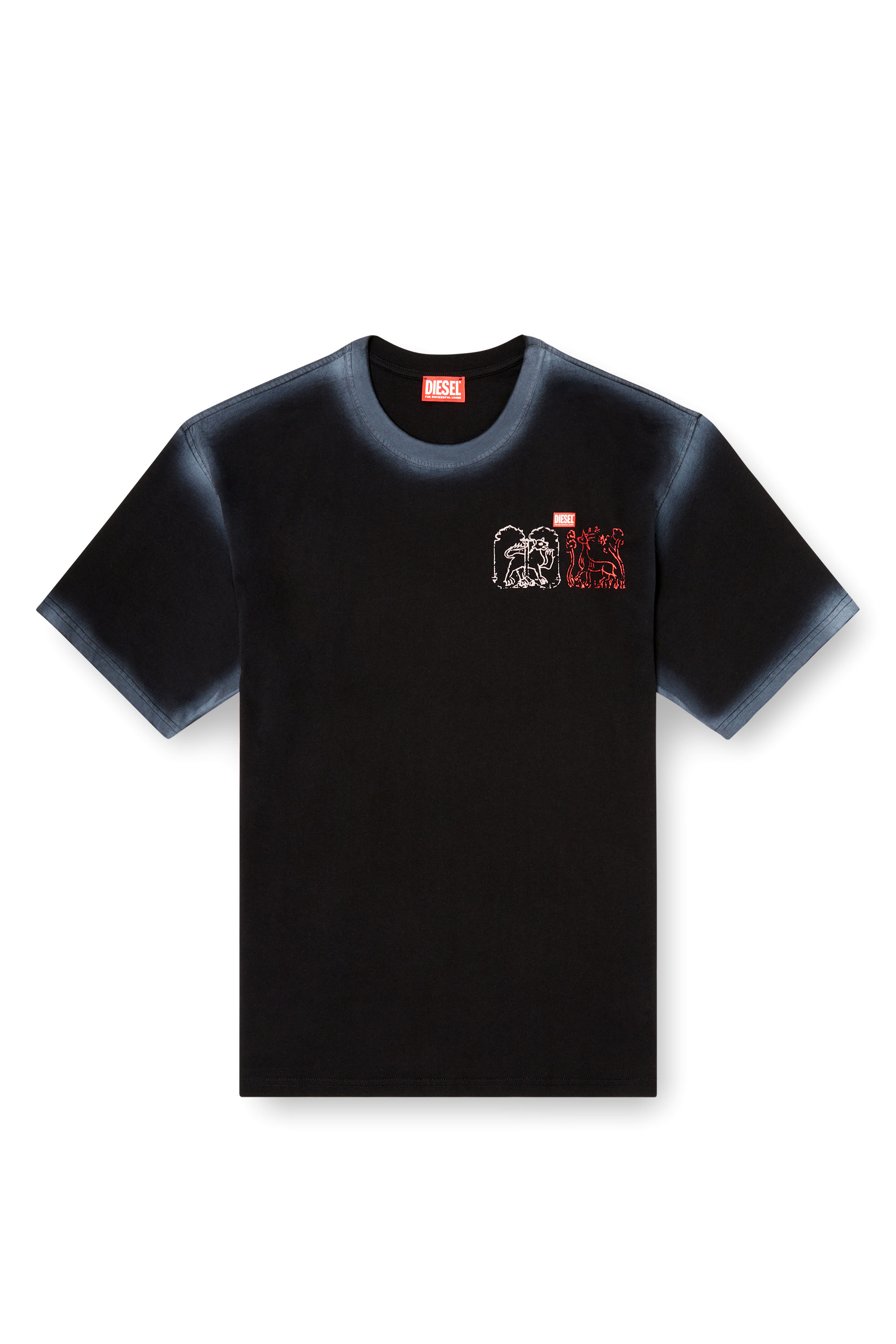 Diesel - T-BOXT-T10, Male's T-shirt with sword print in null - 3