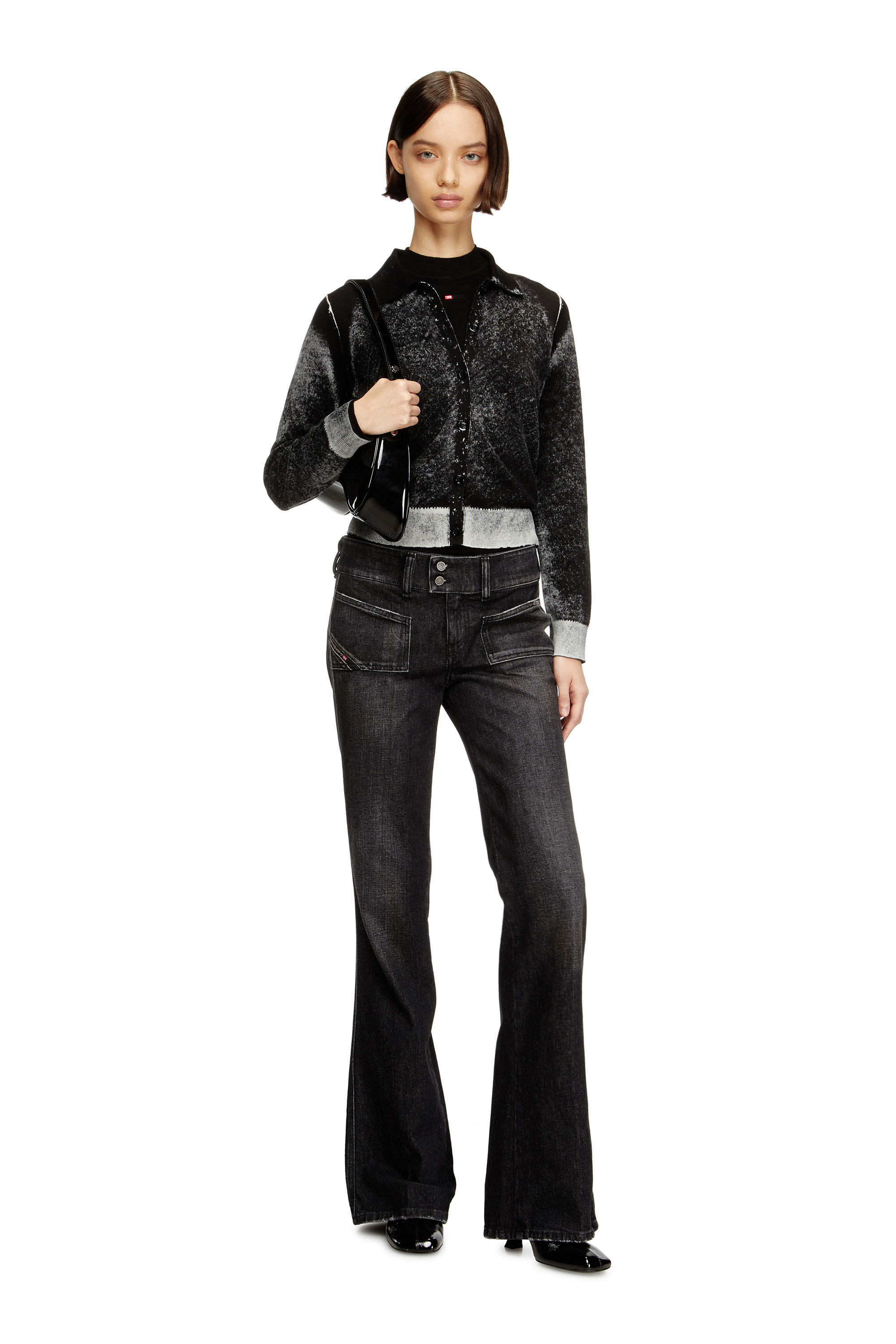 Bootcut Jeans D-Hush 09N50, ブラック/ダークグレー Diesel - Female's Bootcut Jeans D-Hush 09N50, ブラック/ダークグレー - 1
