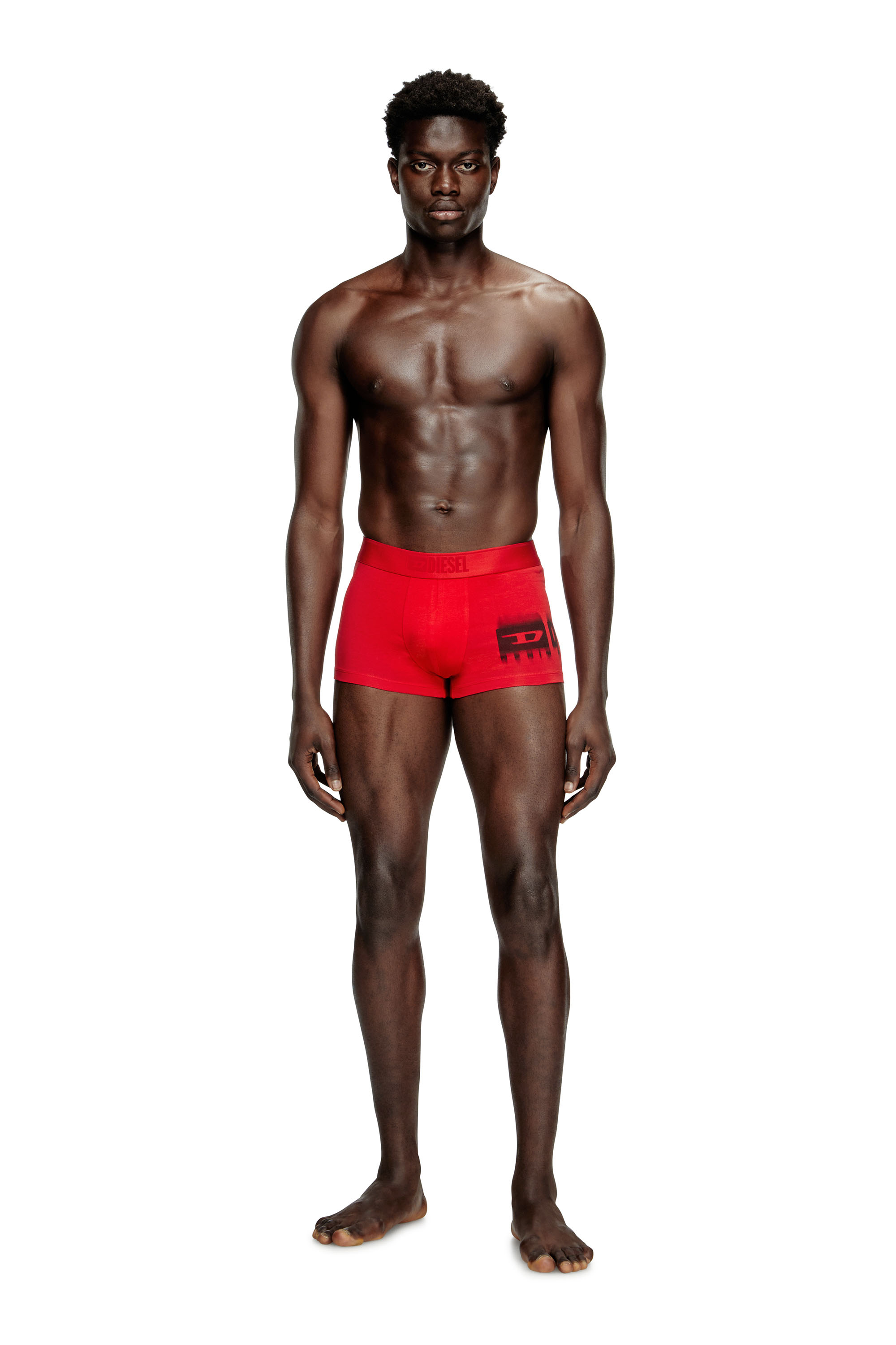 Diesel - DAMIEN-D-BOX-3PACK, Male's 3-pack stretch cotton boxer briefs in レッド - 2